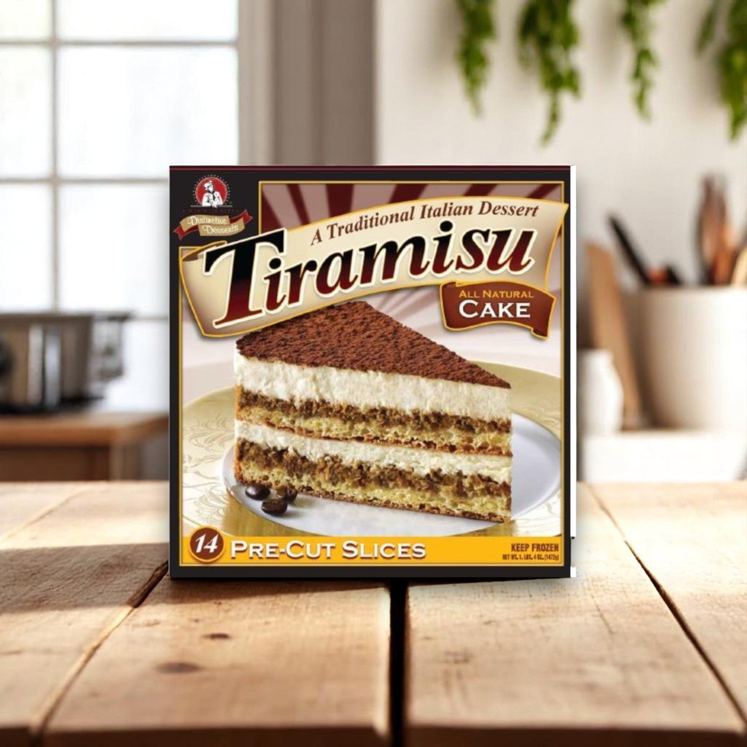 Frozen Chef's Quality - Tiramisu Cake - 4 Packs of 14-Slice Cakes