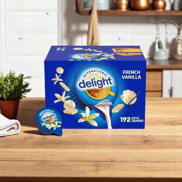 International Delight Liquid Coffee Creamer Singles – French Vanilla, Non-Dairy (0.44 fl oz, 192 Count)