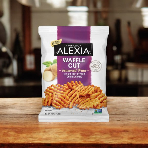 Alexia Fries, with Sea Salt, Pepper, Onion & Garlic, Seasoned, Waffle Cut, 15 oz. - 1 Count