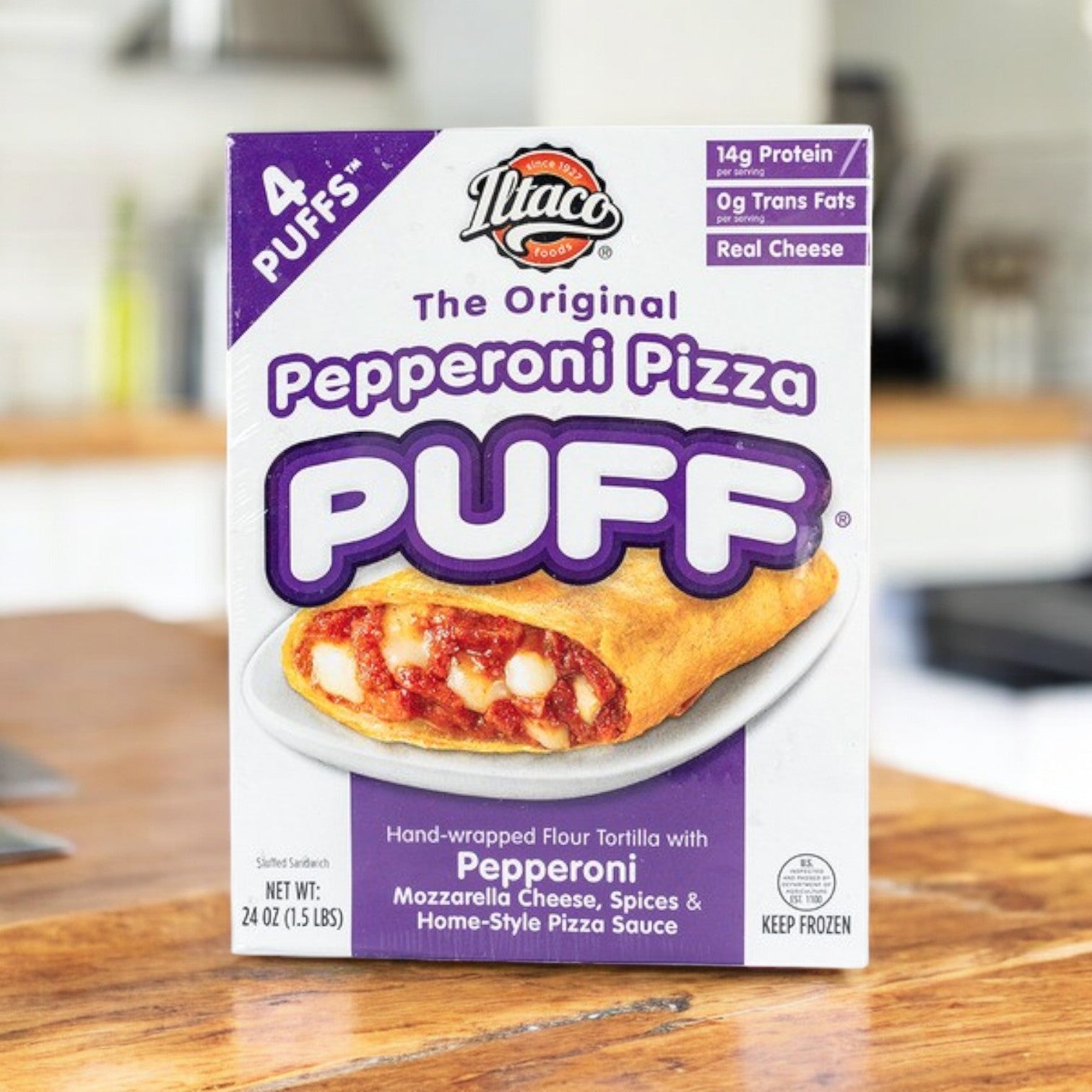 The Original Pepperoni Pizza Puff- 24 Oz- 4 Count- 1 Pack