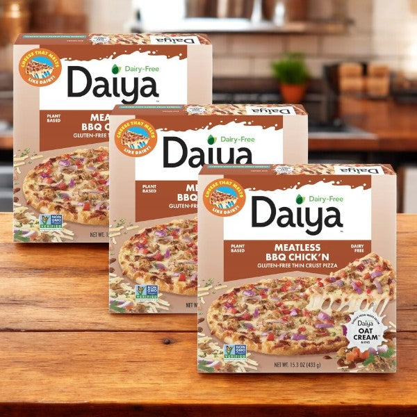 Daiya Dairy Free Gluten Free Meatless BBQ Chick'n Pizza, 15.3 oz.- 3 Count