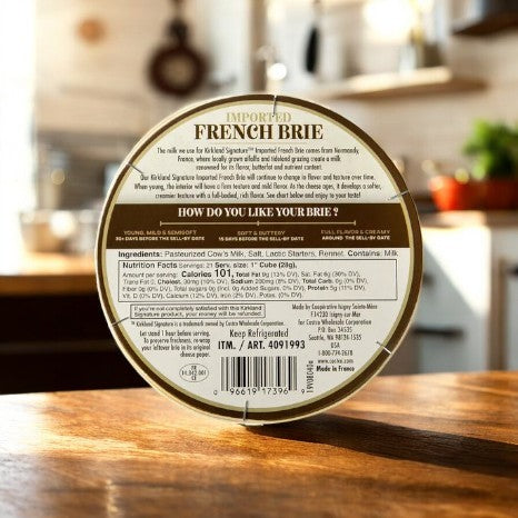 Kirkland Signature French Brie, 1.32 lbs- 3 Count