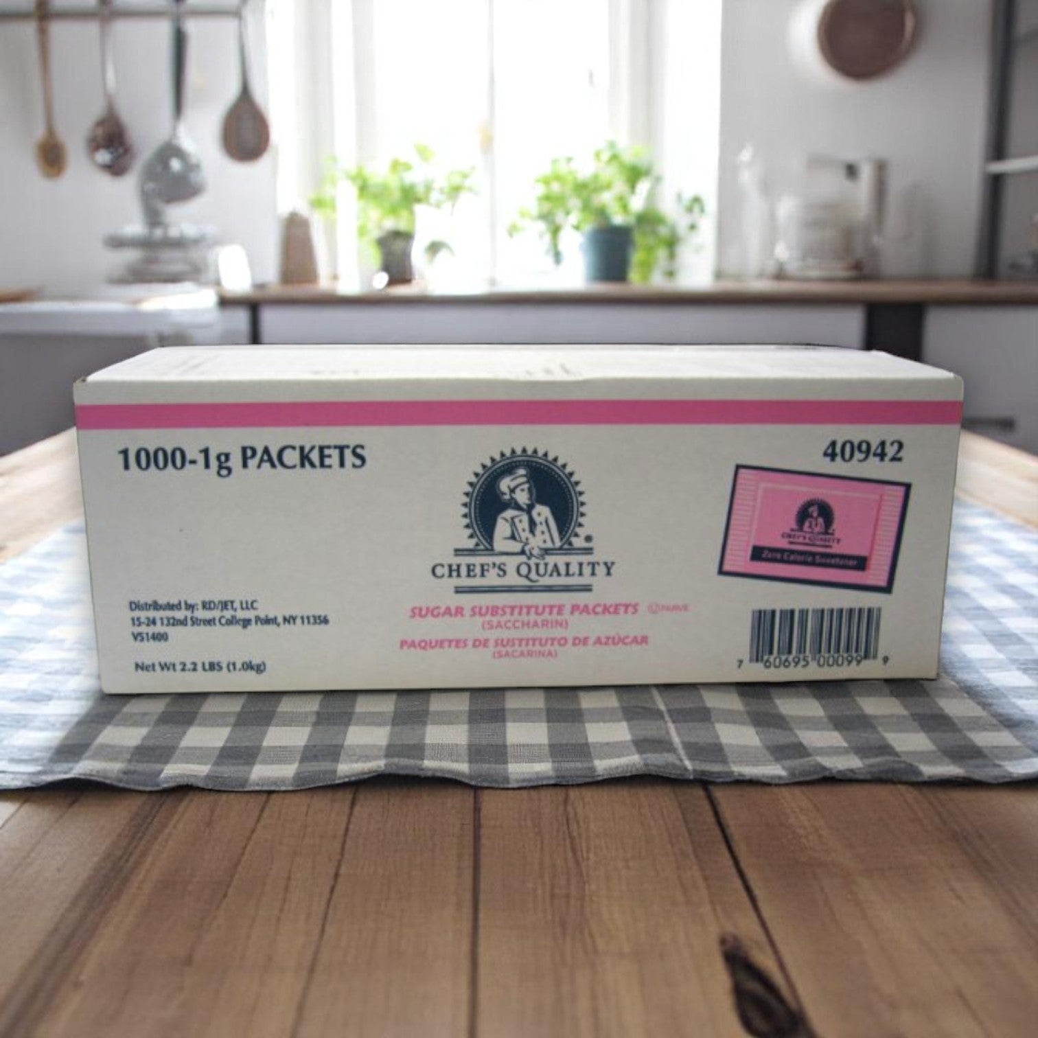 Chef’s Quality – Pink Sugar Substitute Packets – 1,000 Count