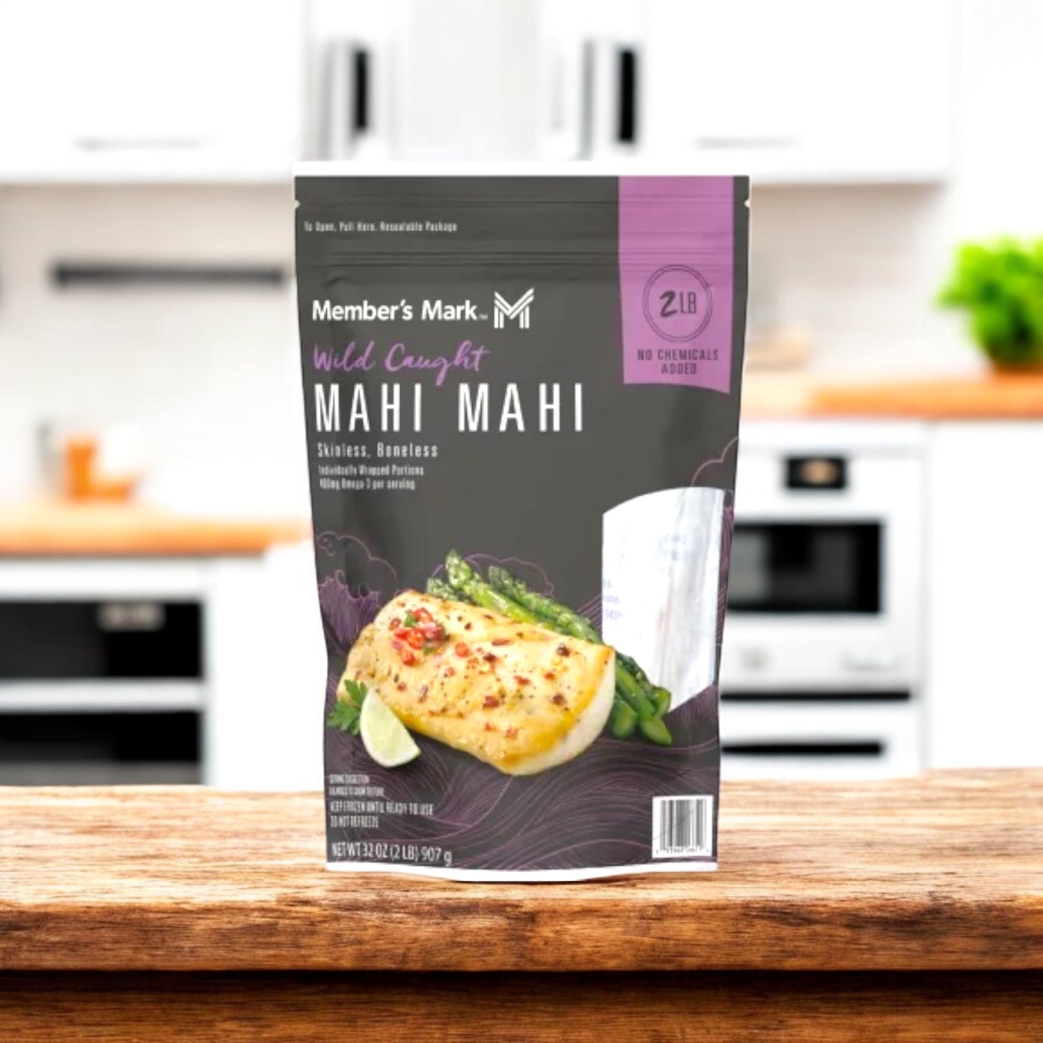 Member's Mark Wild Caught Mahi Mahi Portions – Skinless & Boneless, 2 lbs. (Frozen)