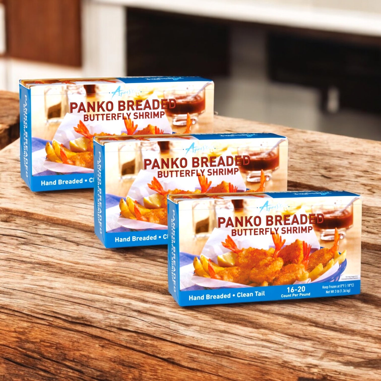 Aqua Star Panko Breaded Butterfly Shrimp, 3 Pack