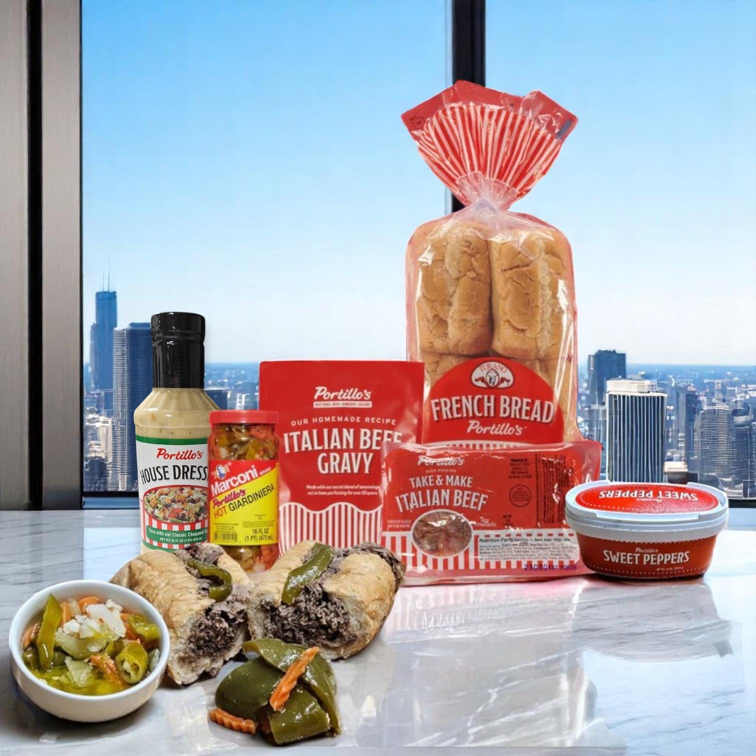 Portillo’s Italian Beef Bundle with Portillo's Awesome House Dressing!!