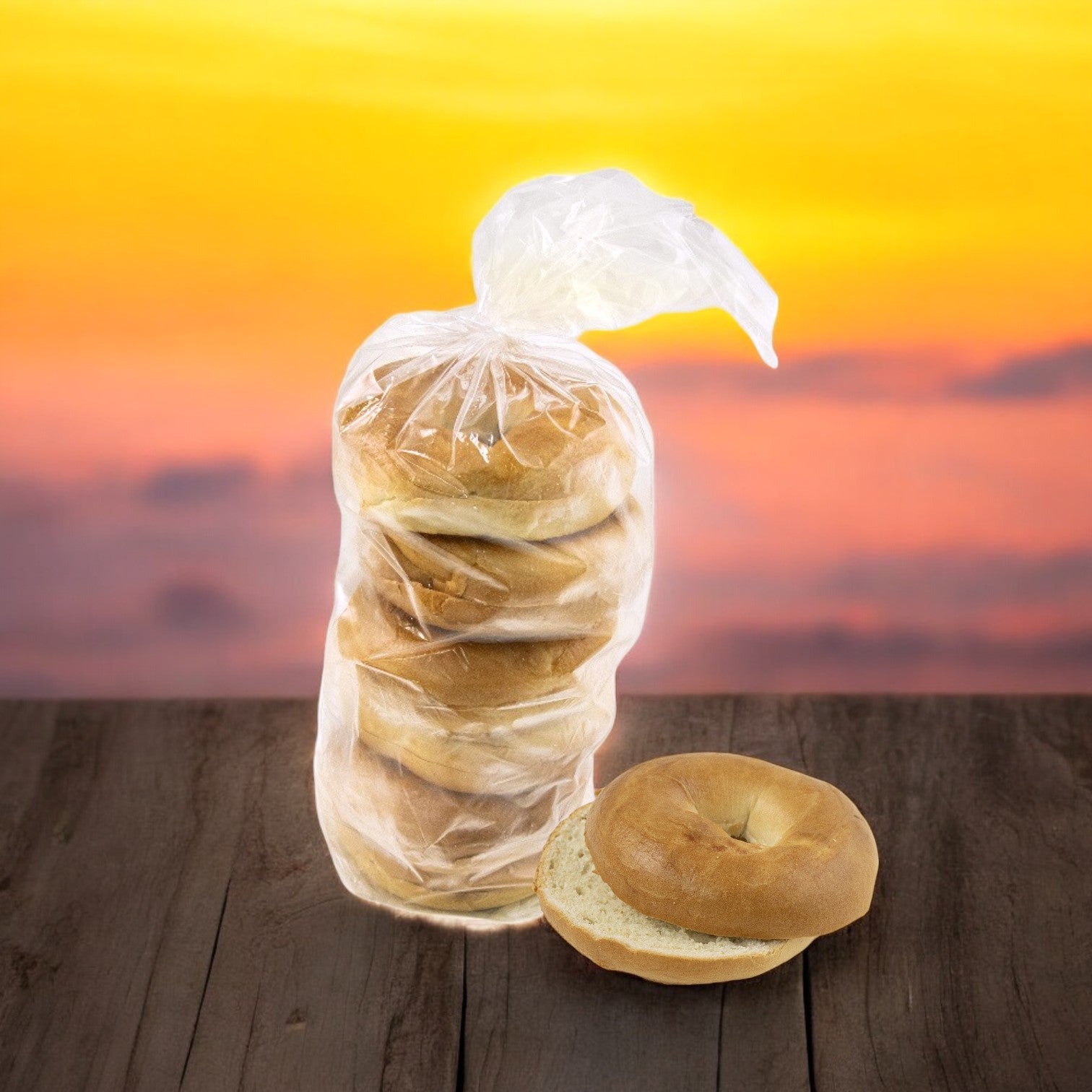 Baker's Source Classic by Sysco – Plain Sliced Bagels (2.3 Ounce, 15/6 CT)