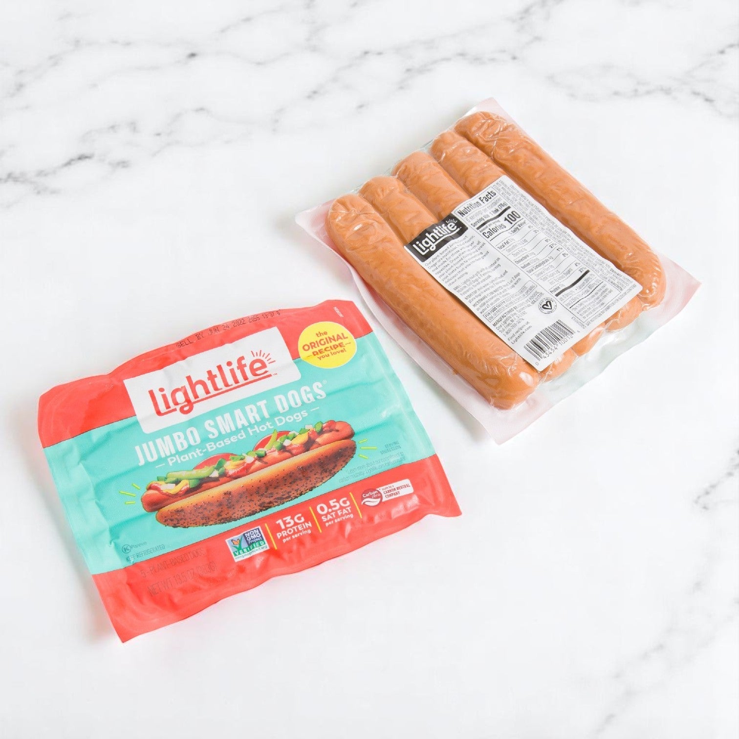 Lightlife Jumbo Vegetable Frankfurters Plant-Based | 12 Packs | 13.5 oz Each