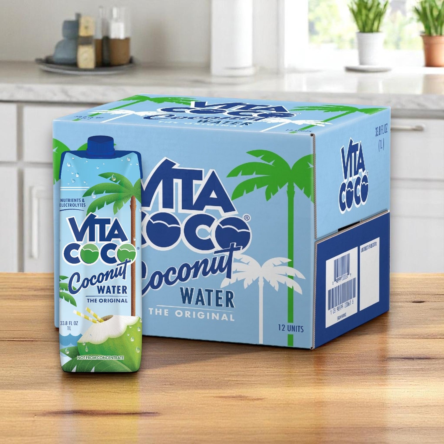 Vita Coco 100% Natural Coconut Water – 12 Pack (33.1 fl oz each)