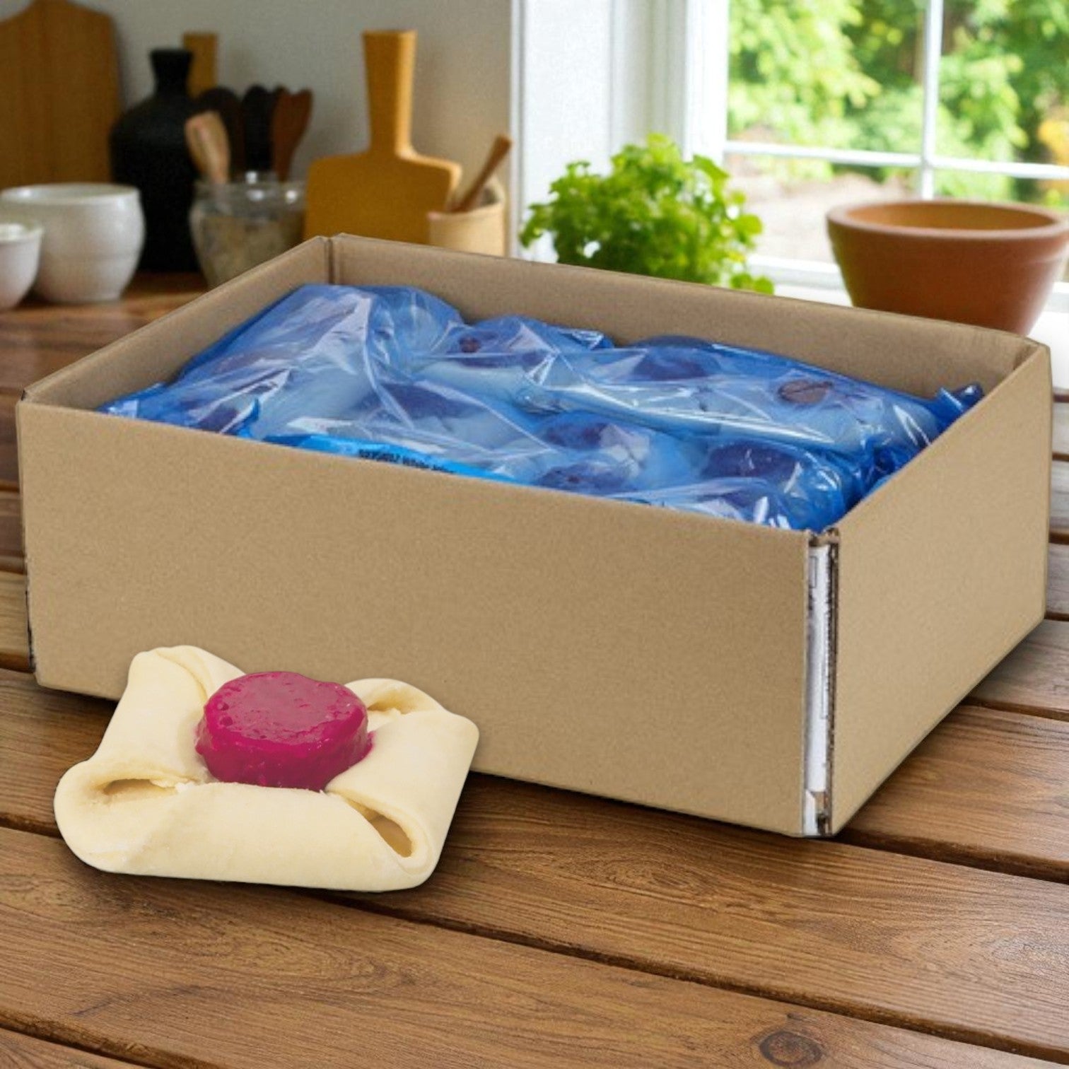 Schulstad USA Inc - Preproofed Raspberry Crown Danish, 48 Count, 3.2 oz Each