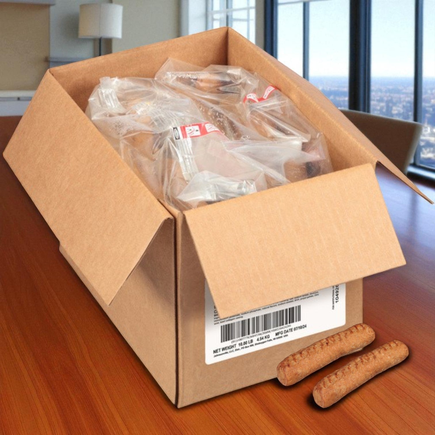 Johnsonville Precooked Bratwurst & Sysco Classic Hinged Bun 40-Count Kit