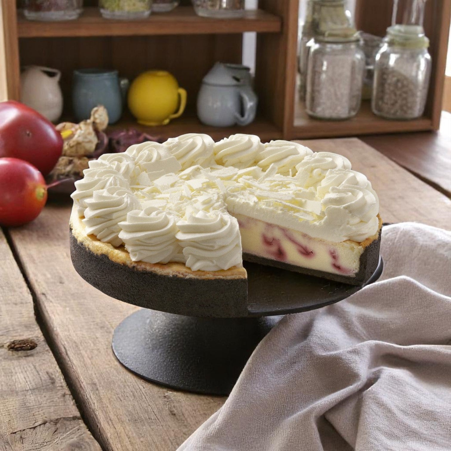 The Cheesecake Factory Bakery – White Chocolate Raspberry Cheesecake – 2/10" – 14 Slices Each