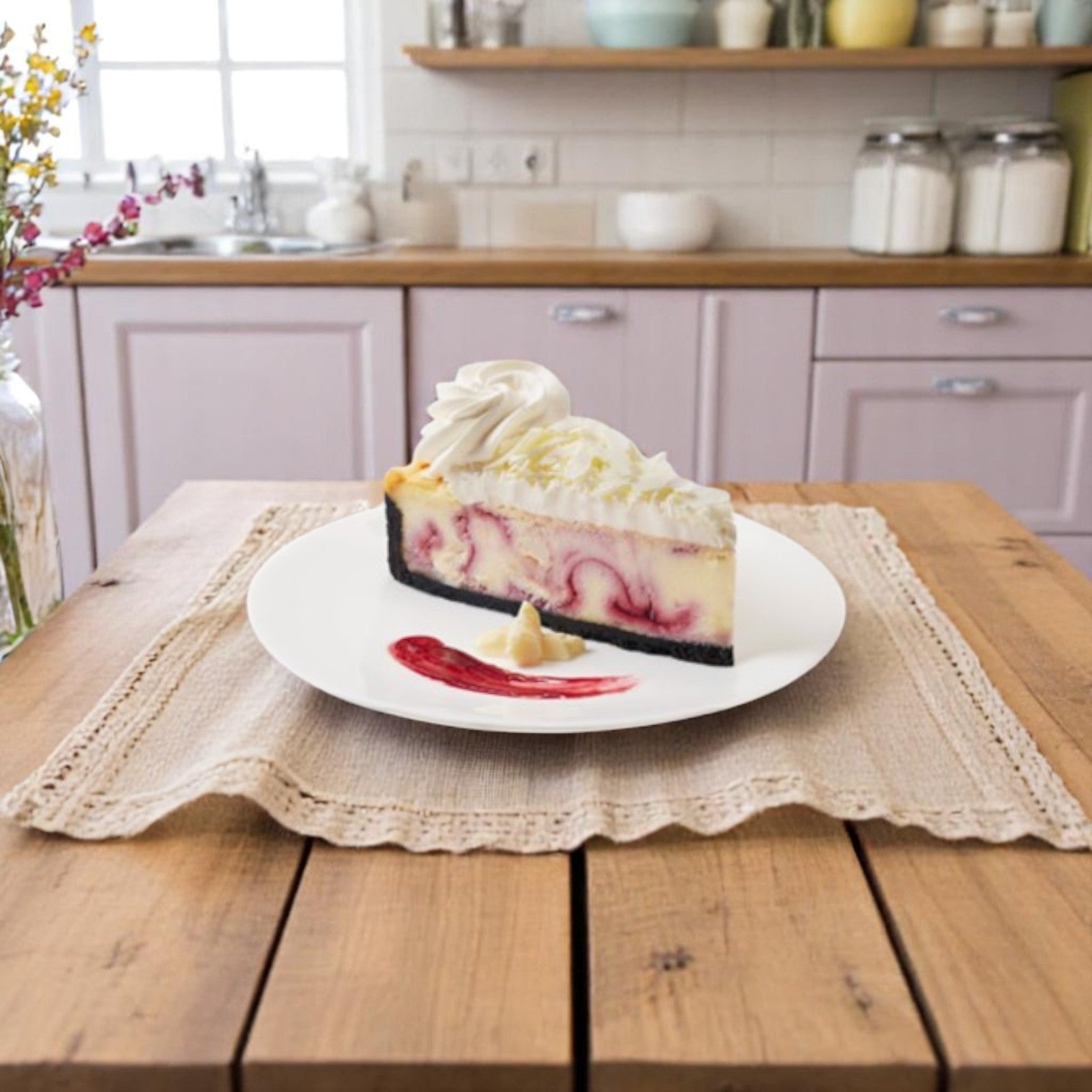 The Cheesecake Factory Bakery – White Chocolate Raspberry Cheesecake – 2/10" – 14 Slices Each