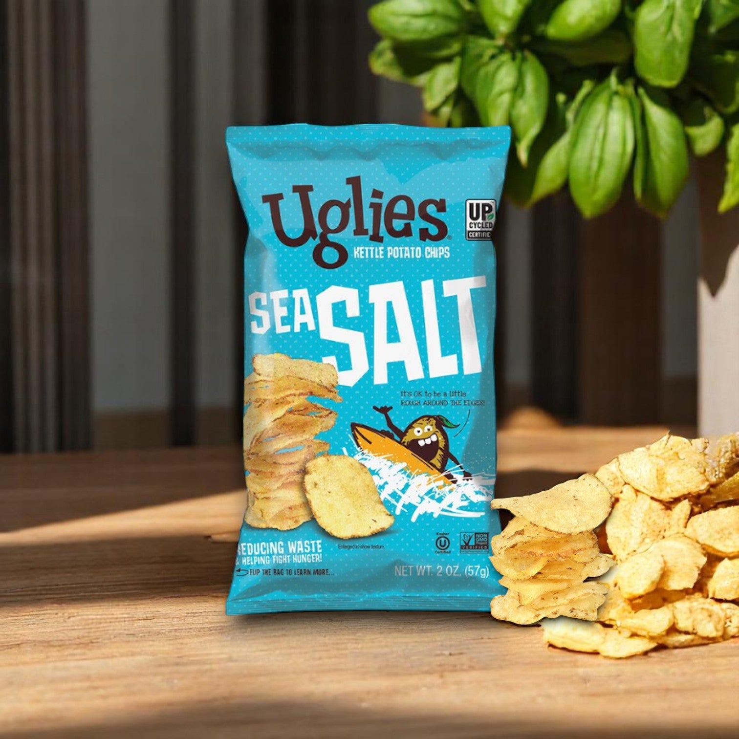 Uglies Potato Chips – Original Sea Salt Kettle-Cooked – 24 Bags (2 oz each)