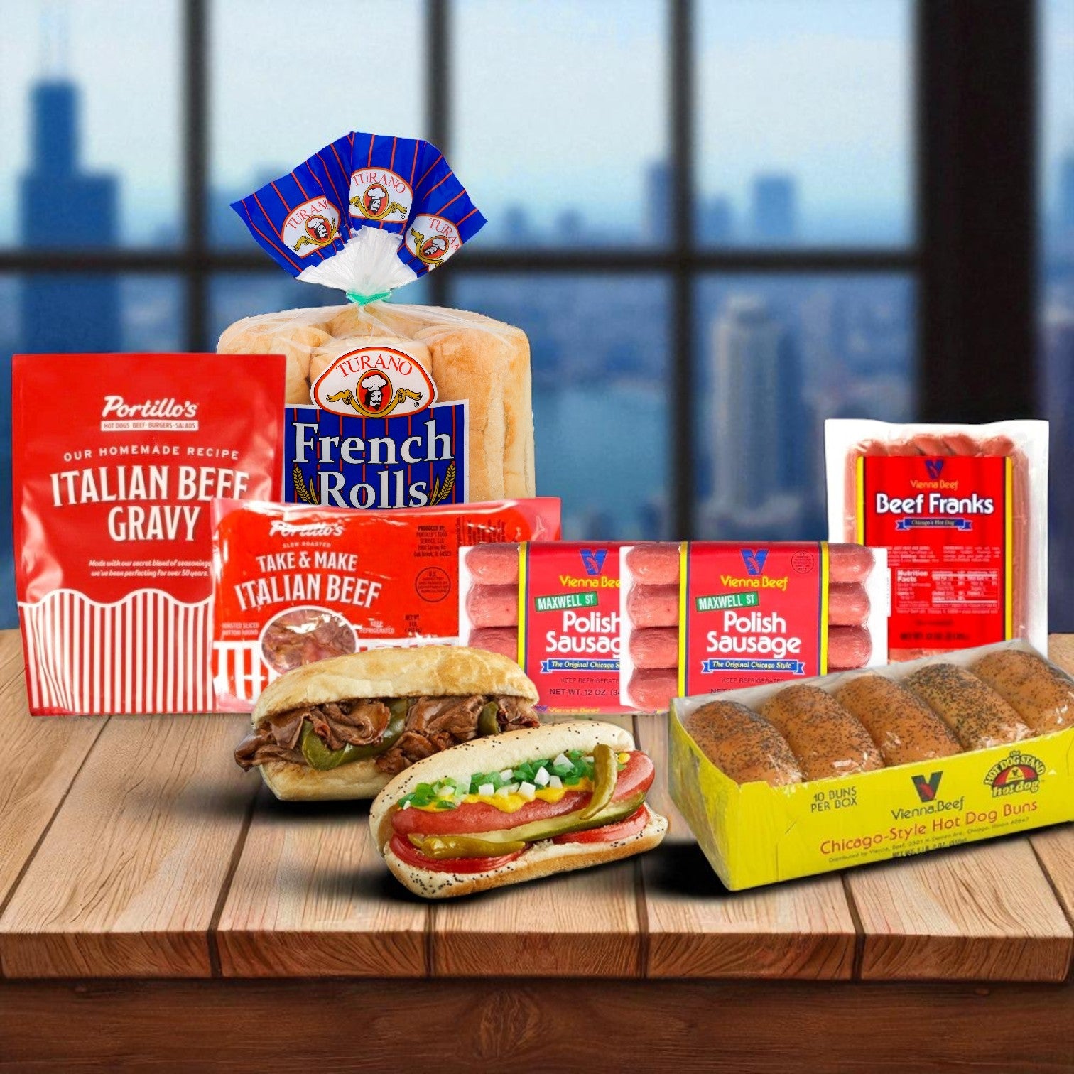 Ultimate Chicago Grill & Sandwich Kit – Vienna Beef, Maxwell St. Polish & Italian Beef Combo