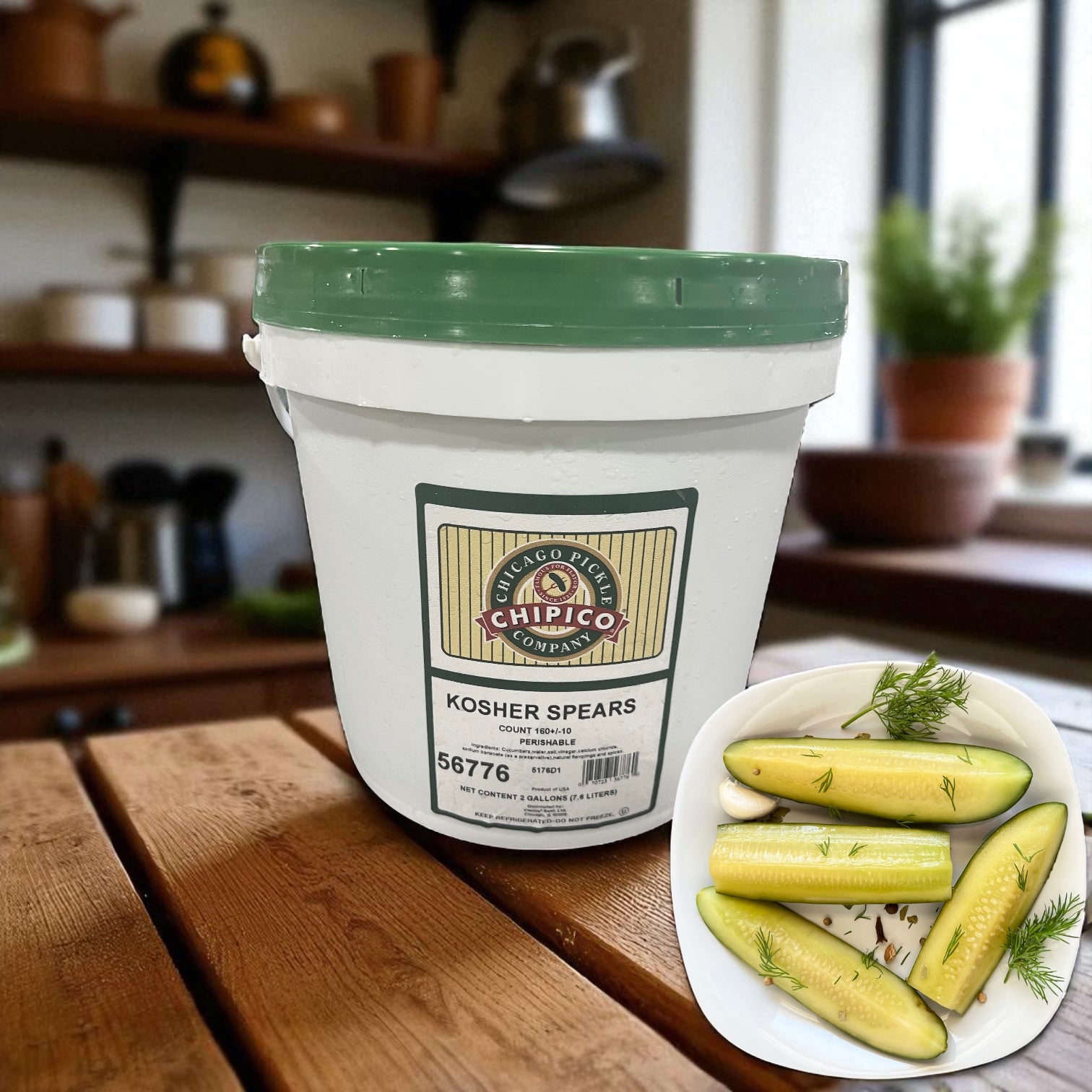 Chipico Kosher Spears 2 Gallon Jar 160+/-10 Spears