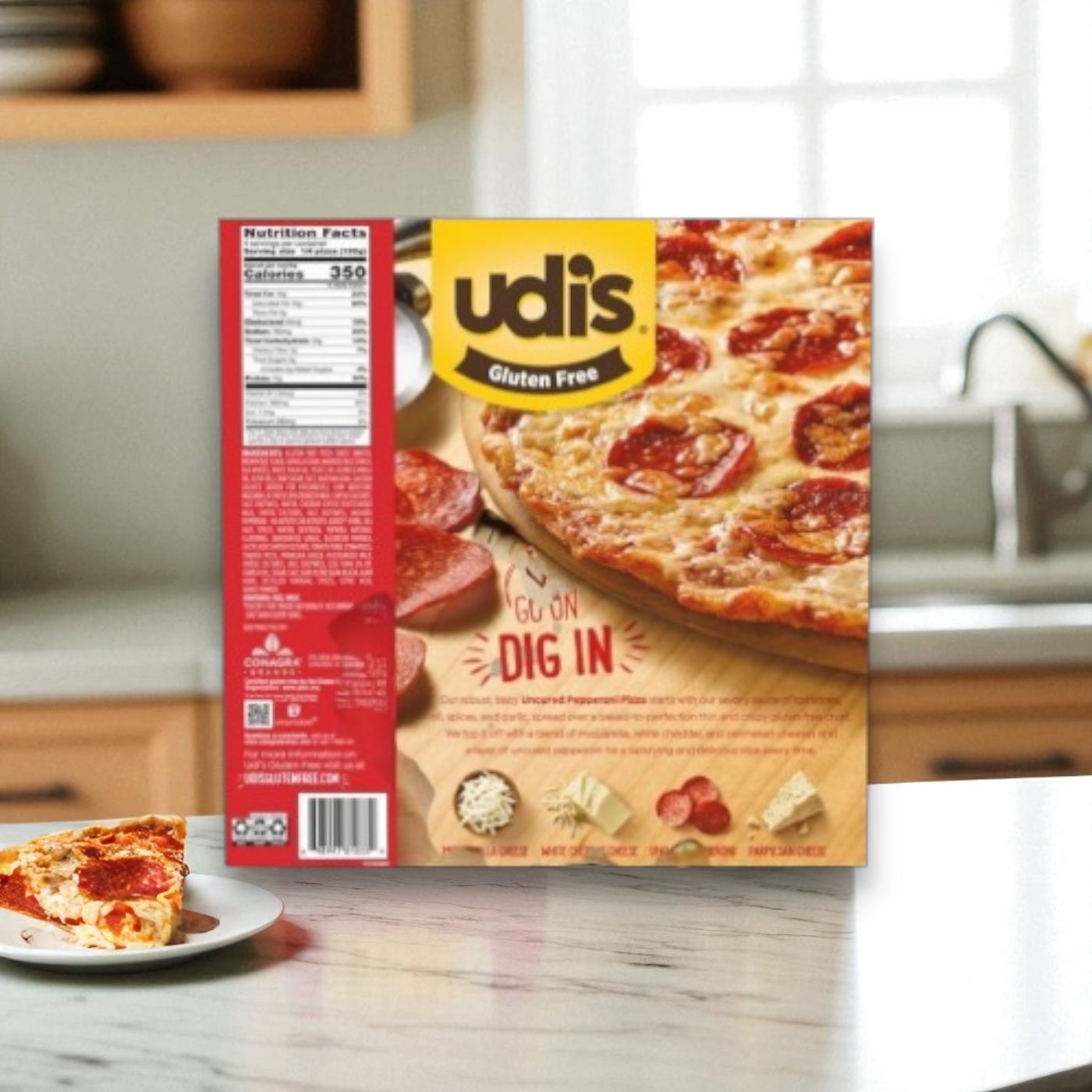 Udi's Gluten Free Pepperoni Pizza with Crispy Thin Crust, 18.39 oz