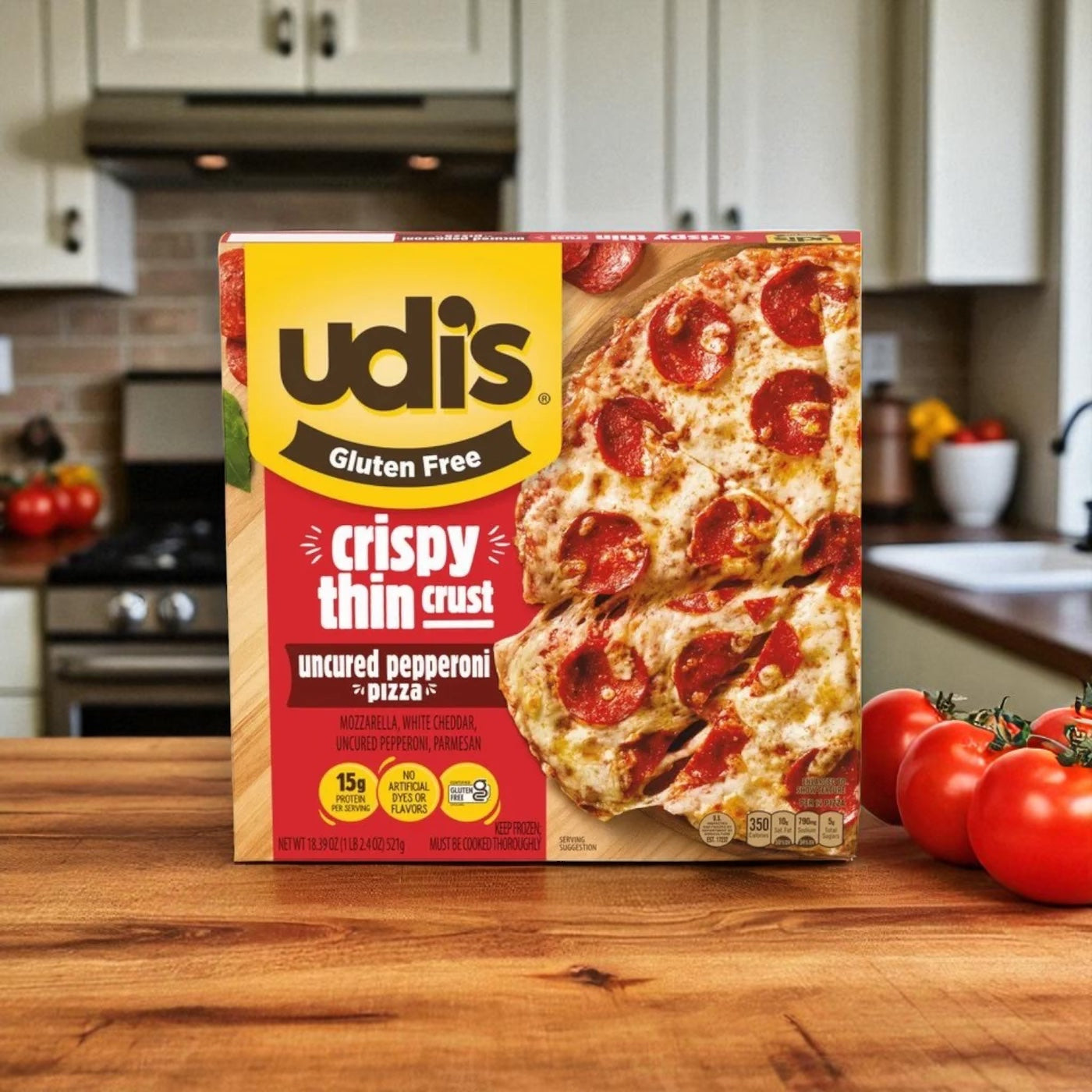 Udi's Gluten Free Pepperoni Pizza with Crispy Thin Crust, 18.39 oz