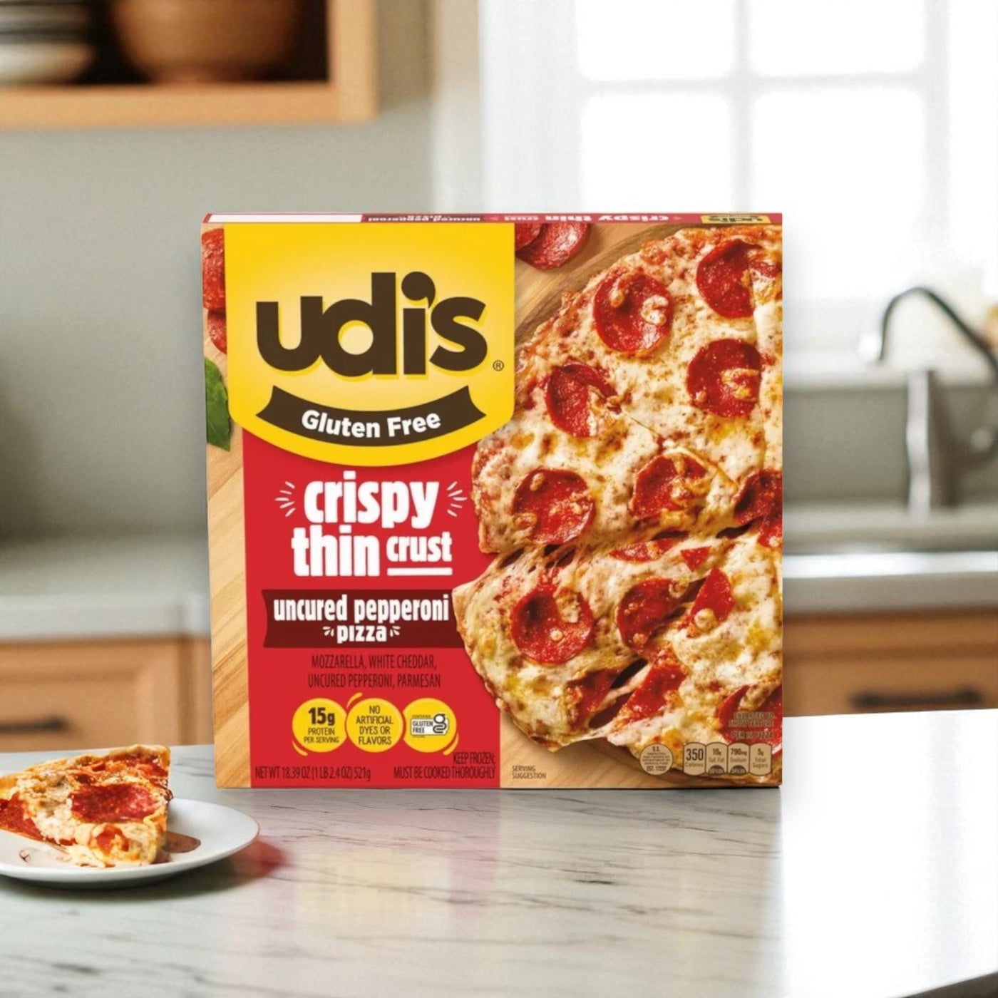 Udi's Gluten Free Pepperoni Pizza with Crispy Thin Crust, 18.39 oz