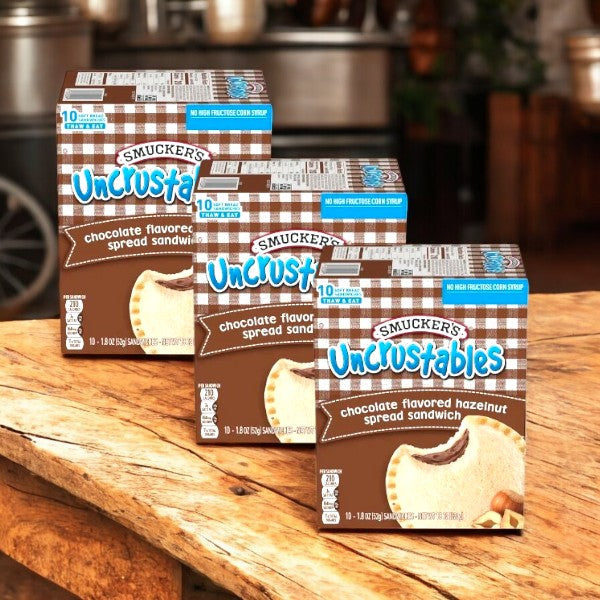 Smucker's Sandwich, Chocolate Flavored Hazelnut Spread Sandwich, 10 Count, 3 Packs- 30 Total Sandwiches