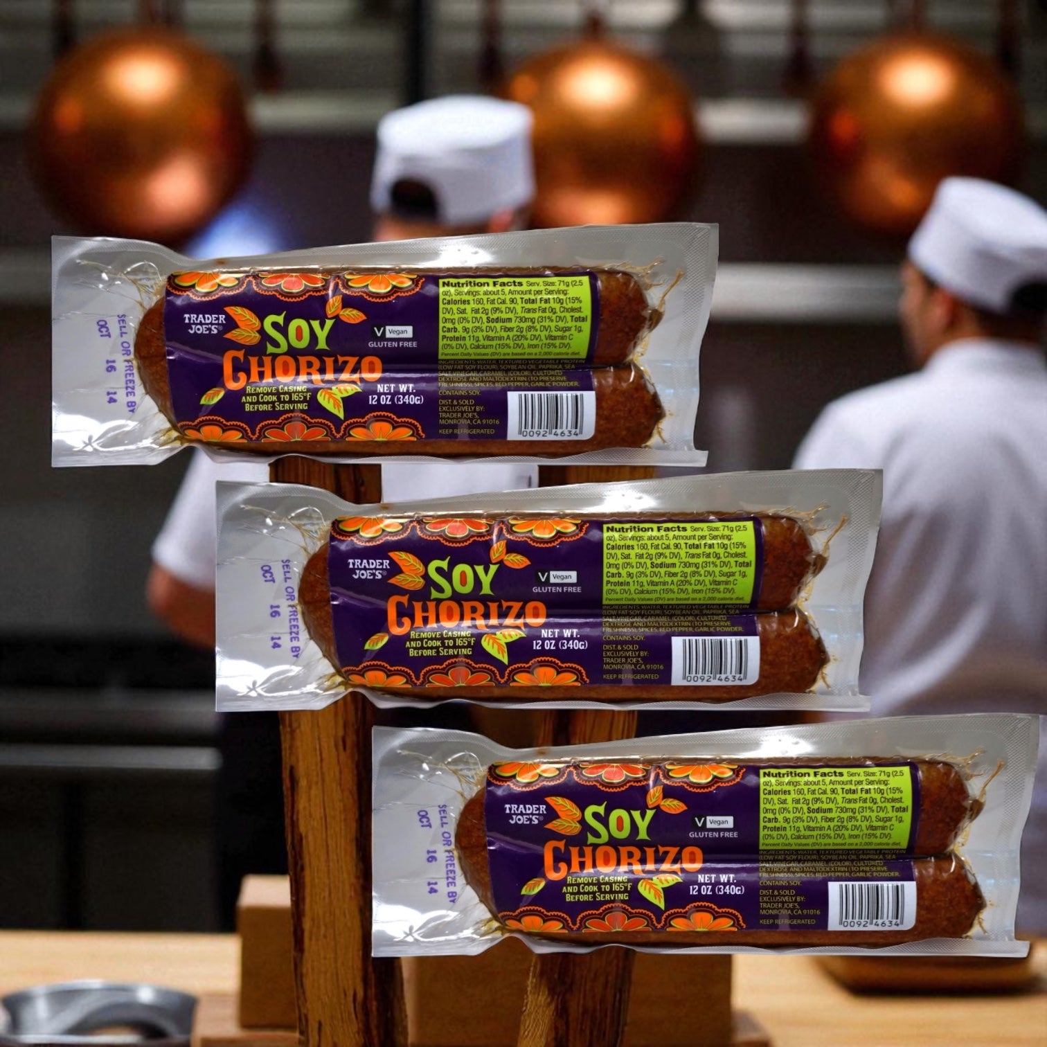 Trader Joe's Plant Based Soy Chorizo 12 OZ Case - 3 Count