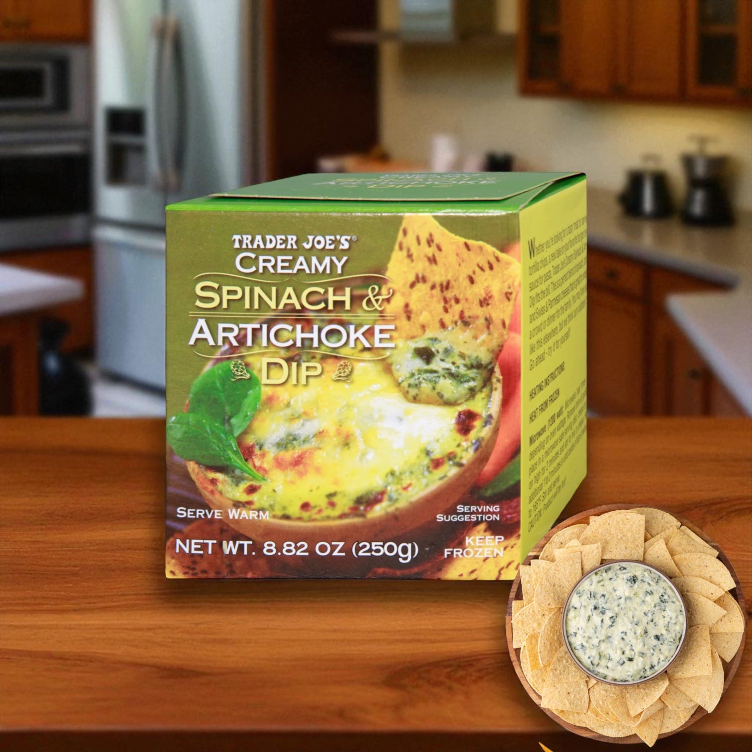 Trader Joes Creamy Spinach & Artichoke Dip 8.8 OZ