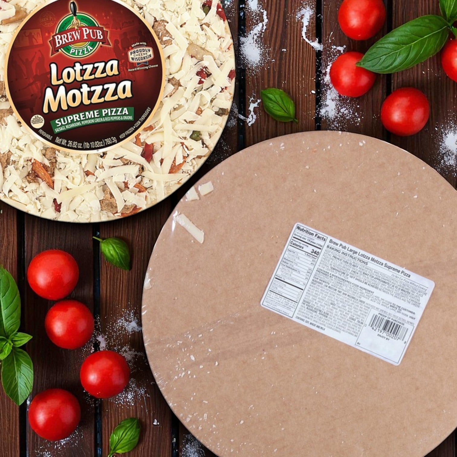 Brew Pub Lotzza Motzza Pizza 3-Pack – Sausage & Pepperoni, Supreme, and Pepperoni