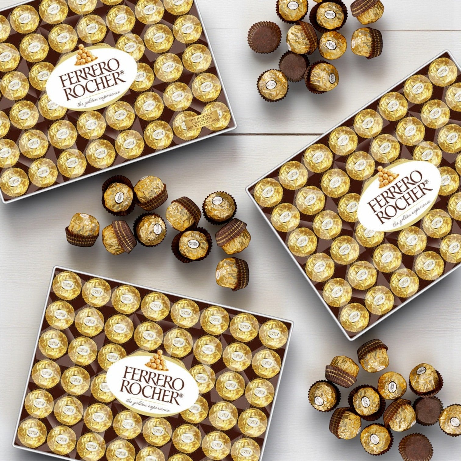 Ferrero Rocher, Milk Chocolate Hazelnut Candy, 21.2 oz, 48 Count -3 Count