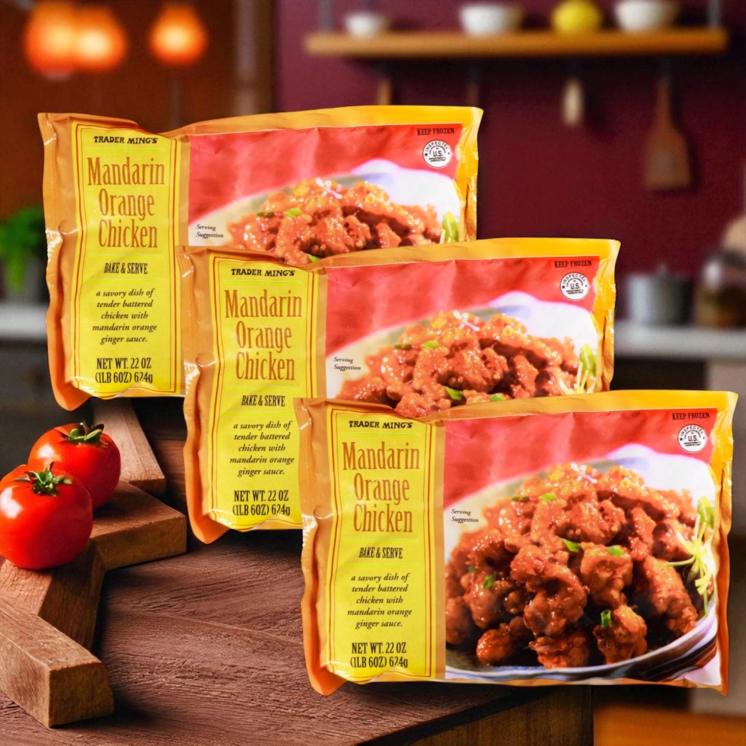 Trader Joe's Mandarin Orange Chicken 22 OZ - 3 Count