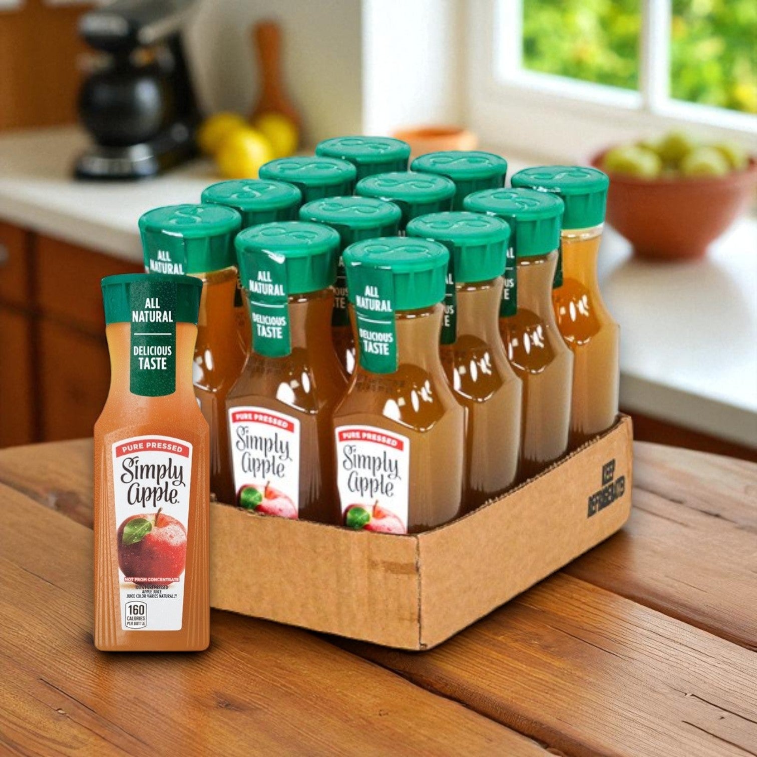Simply Apple Bottles- 12 Pack- 1 Case