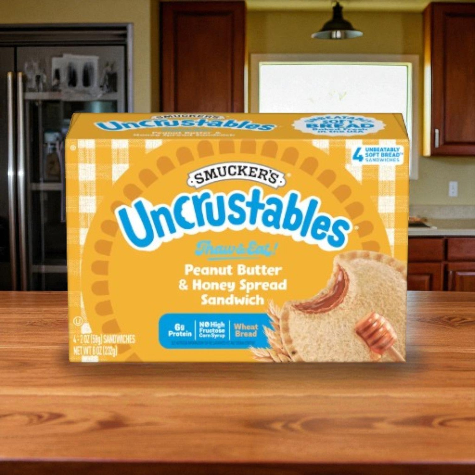 Uncrustables Peanut Butter & Honey Spread Sandwiches – 4 Count, 1 Pack