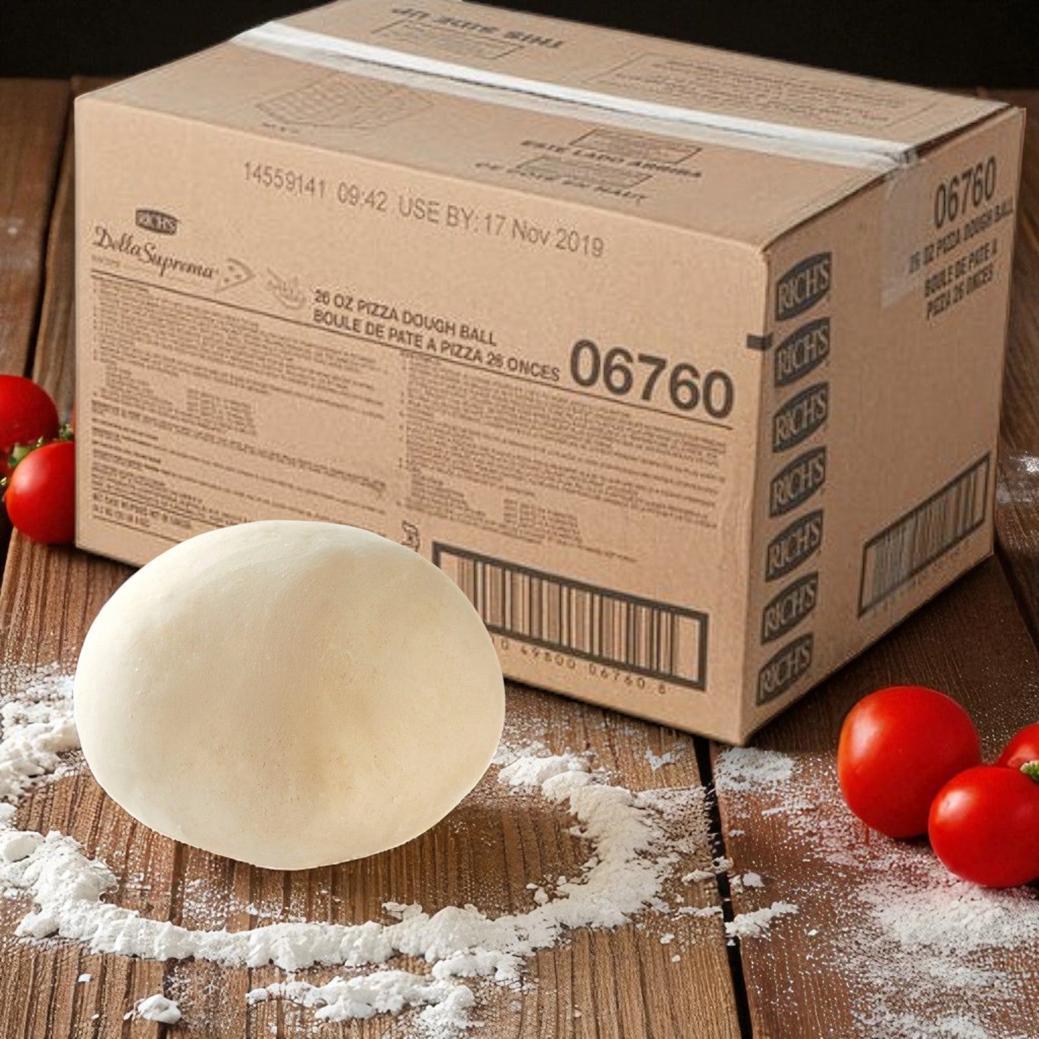 Rich’s Frozen Pizza Dough Balls, 26 oz Each – 20 Count Bag (up to 18 inches) or a smaller pizza with a deliciously thick, chewy crust.