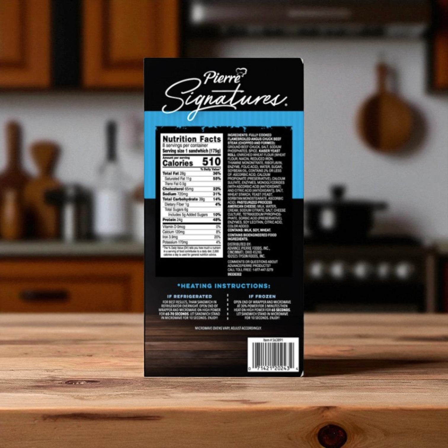 Pierre Signature Angus Cheeseburger 8 Count, 1 Pack