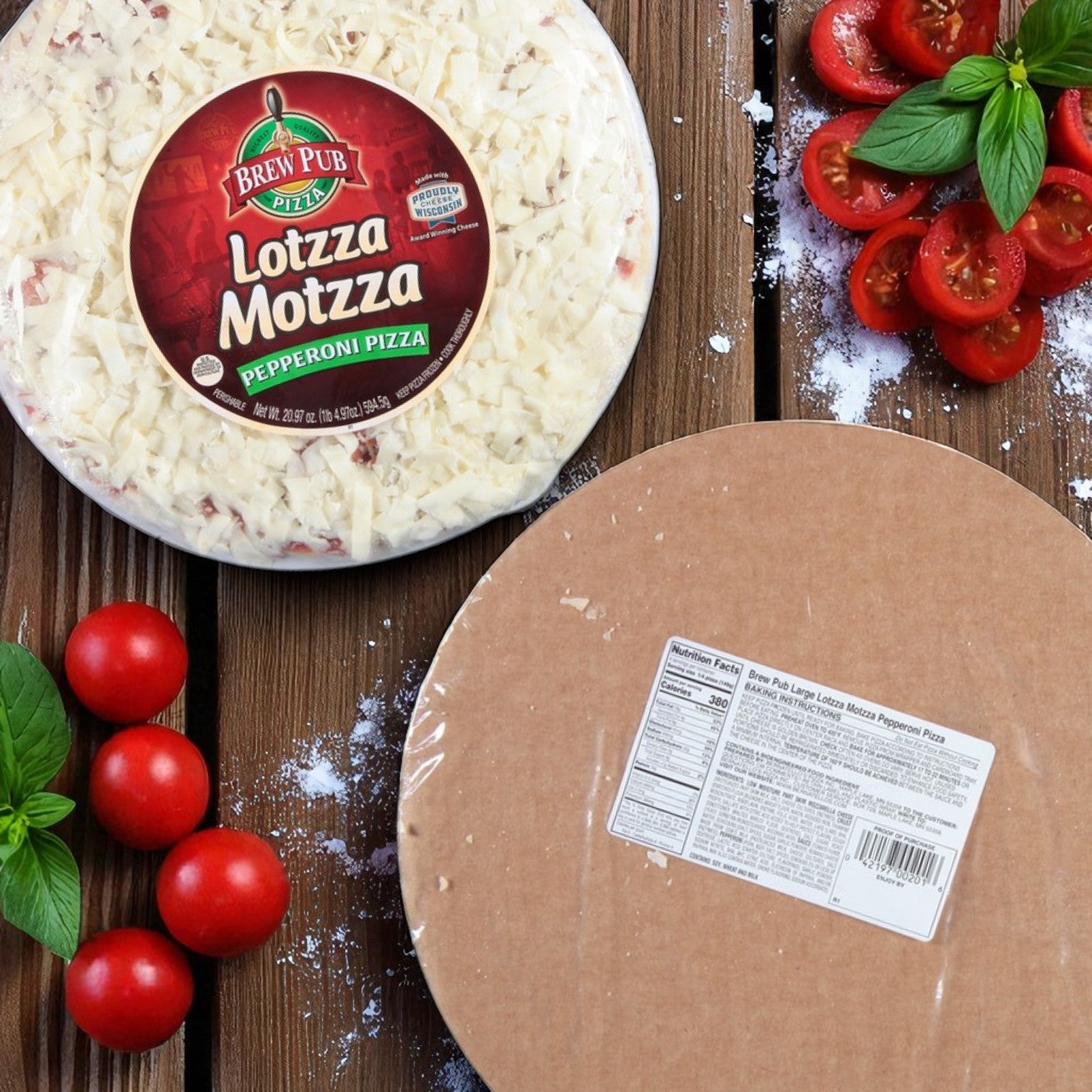 Brew Pub Lotzza Motzza Pizza 3-Pack – Sausage & Pepperoni, Supreme, and Pepperoni