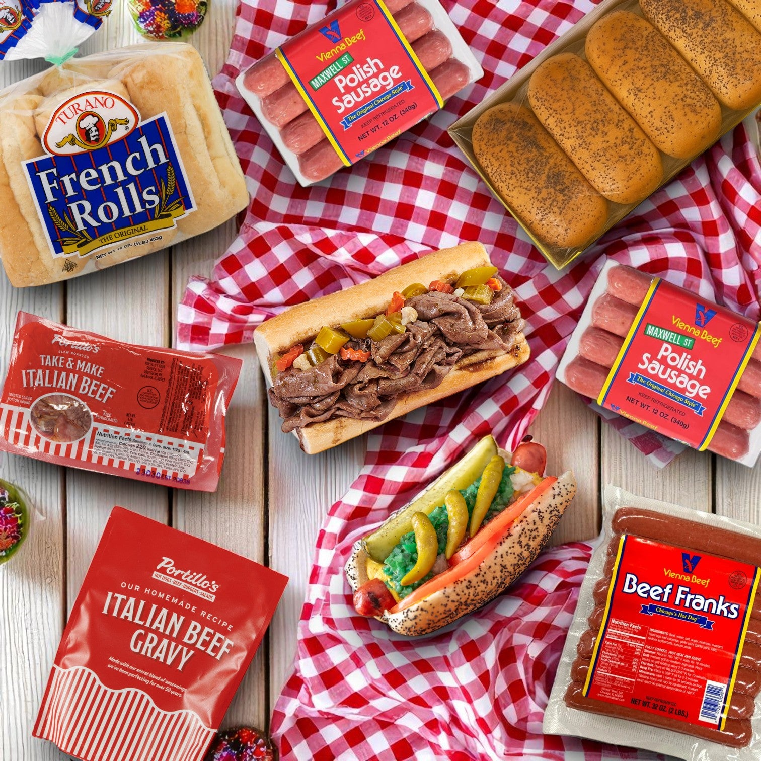 Ultimate Chicago Grill & Sandwich Kit – Vienna Beef, Maxwell St. Polish & Italian Beef Combo