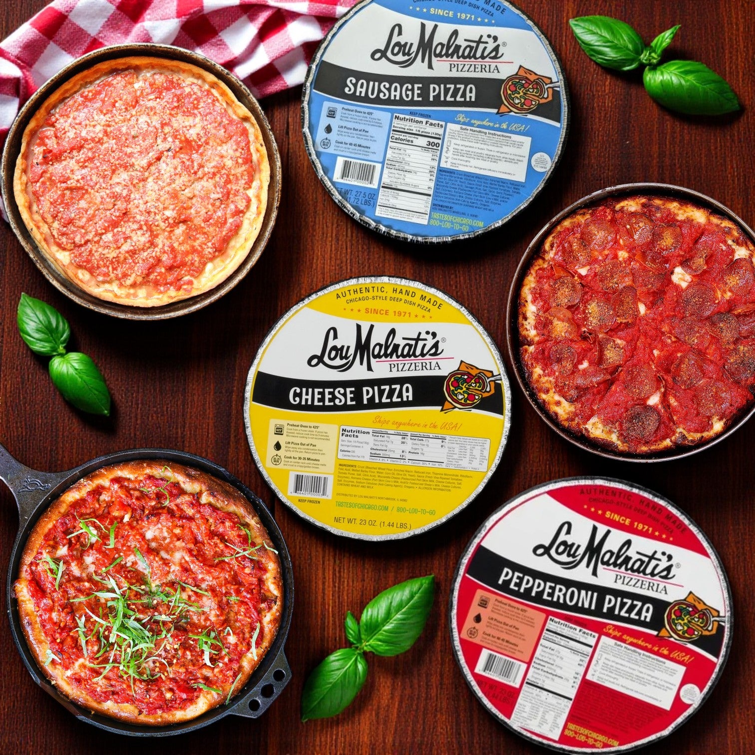 Lou Malnati's - Combo Pack - 3 Total Deep Dish Pizza's!