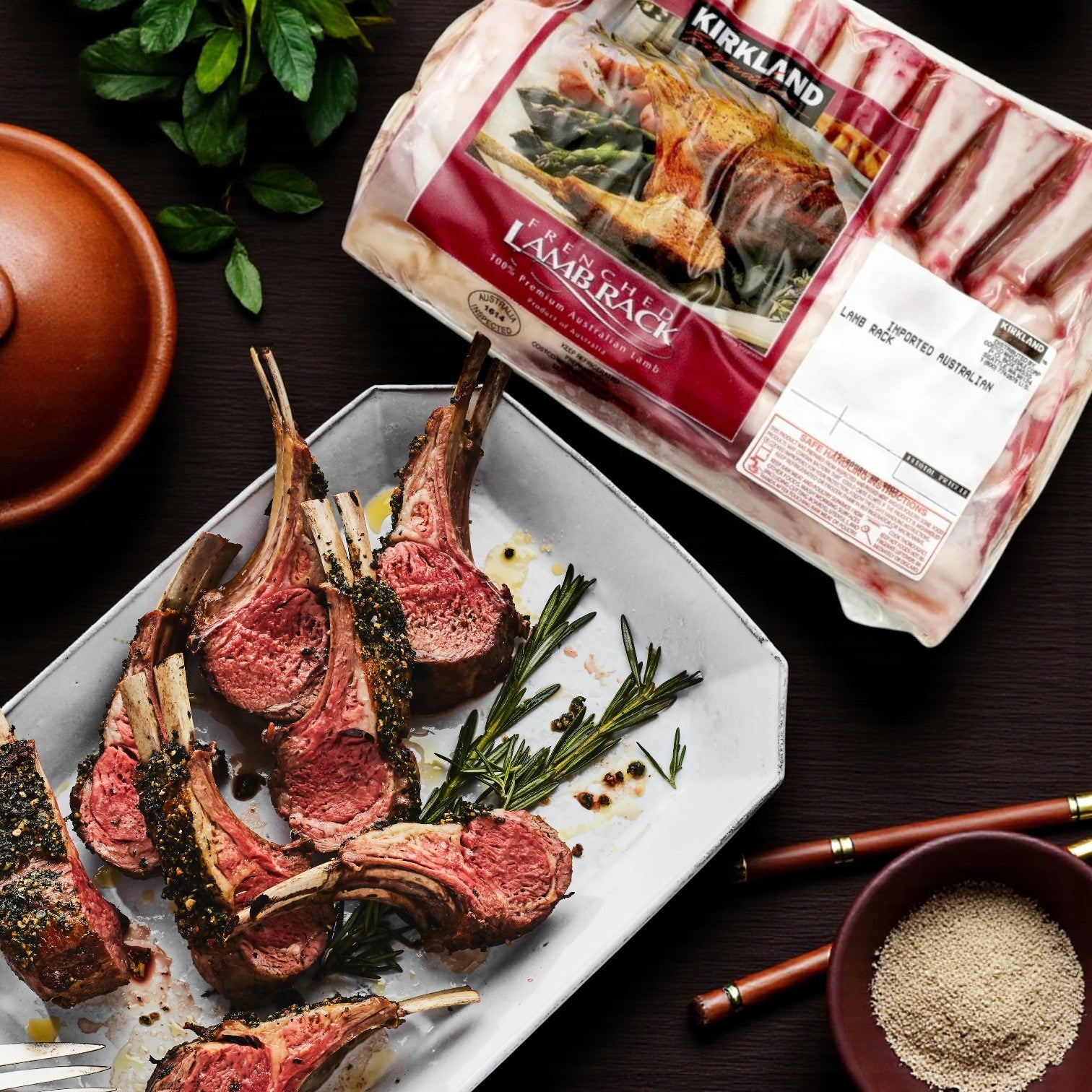 Kirkland Signature Halal Frenched Rack of Lamb, 2 lbs Average