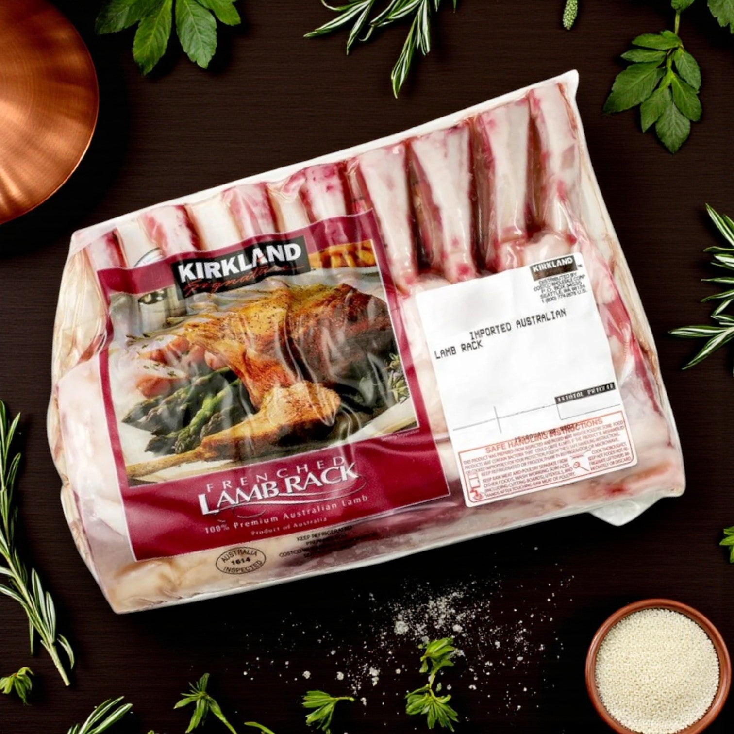 Kirkland Signature Halal Frenched Rack of Lamb, 2 lbs Average