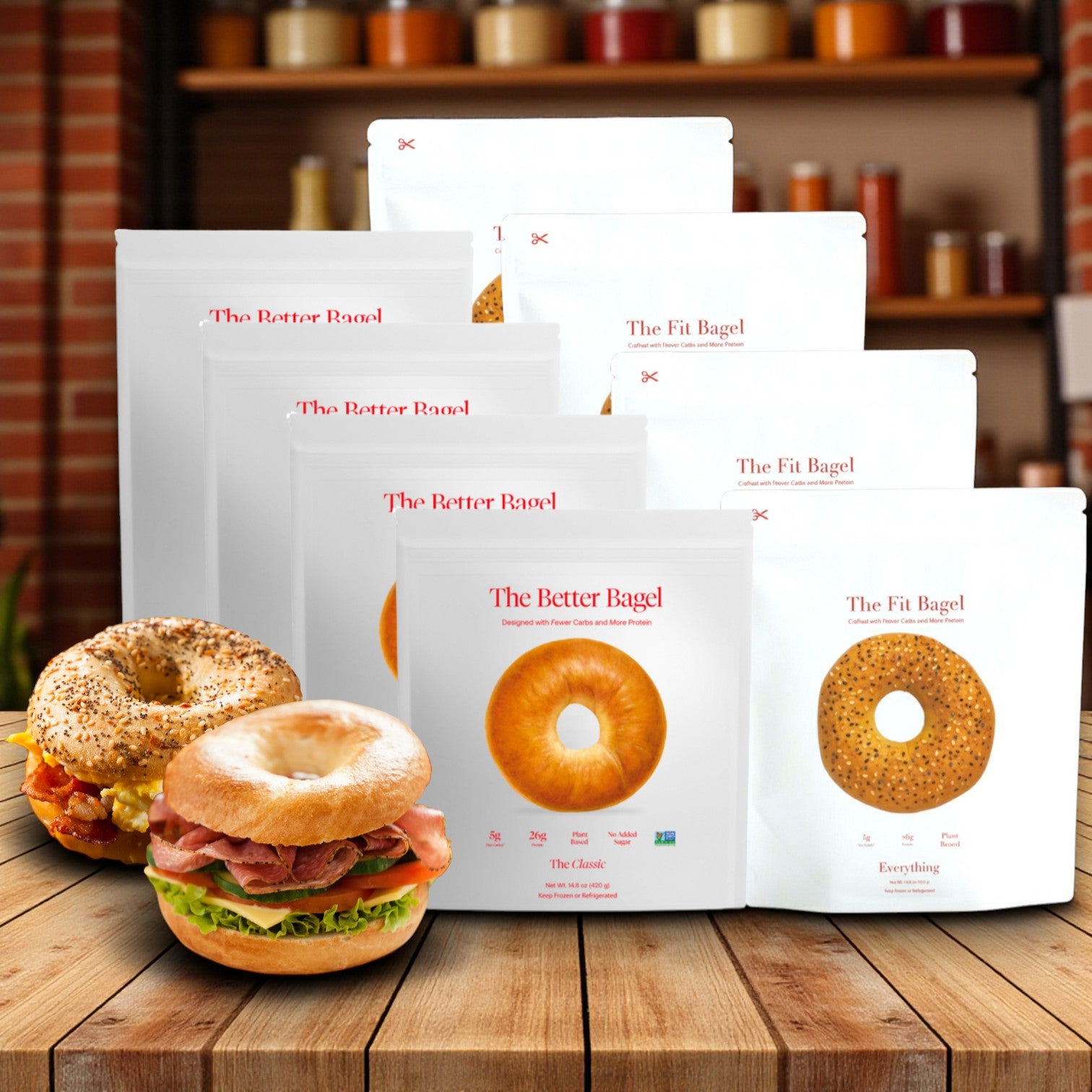 Better Classic Bagel (4) & Fit Everything Bagel (4) Bundle, 8 Bags! 32 Total Bagels!