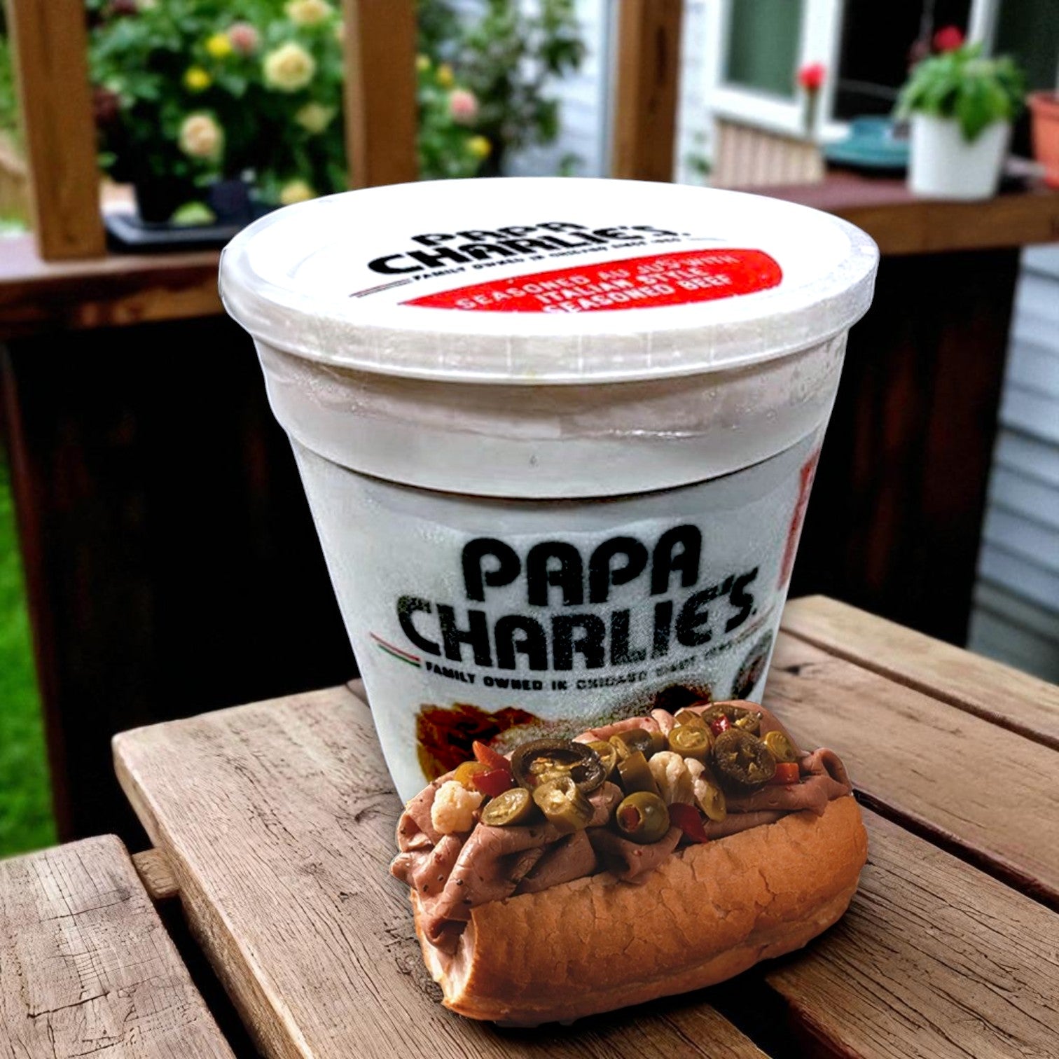 Papa Charlie's Seasoned Gravy & Premium Thin Sliced Seasoned Roast Beef- 5 Pounds- 1 Count