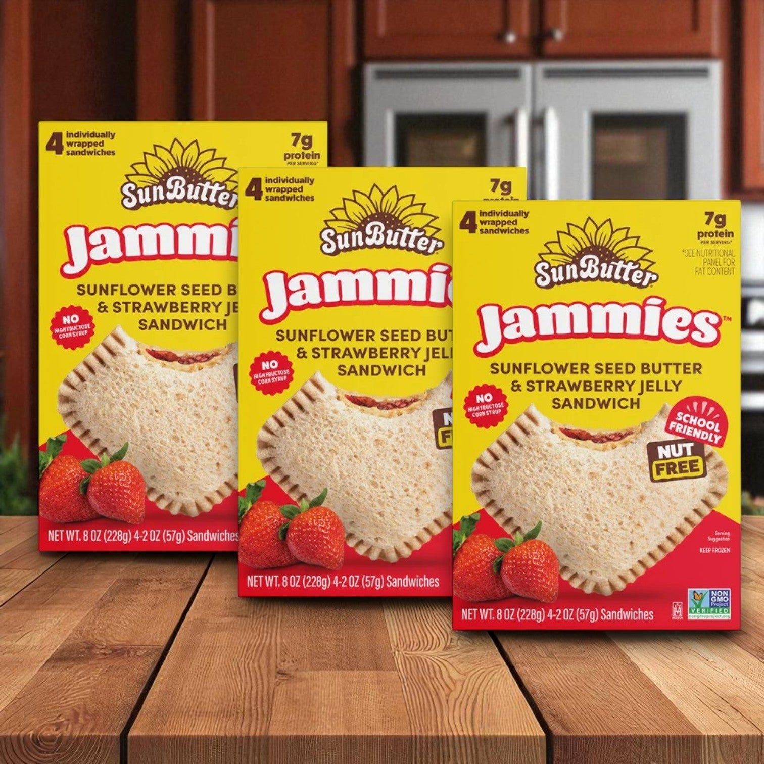 SunButter Sunflower Butter & Strawberry Jelly Sandwich Jammies, 8 oz. 3 Boxes