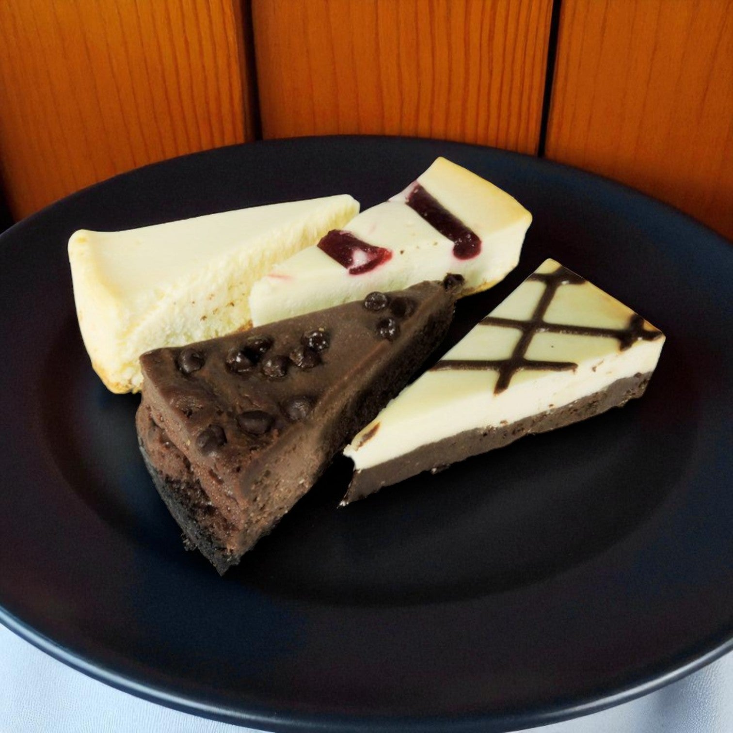 Sysco Classic Assorted Buffet Cheesecakes – 4 Cakes, Pre-Sliced & Ready to Serve