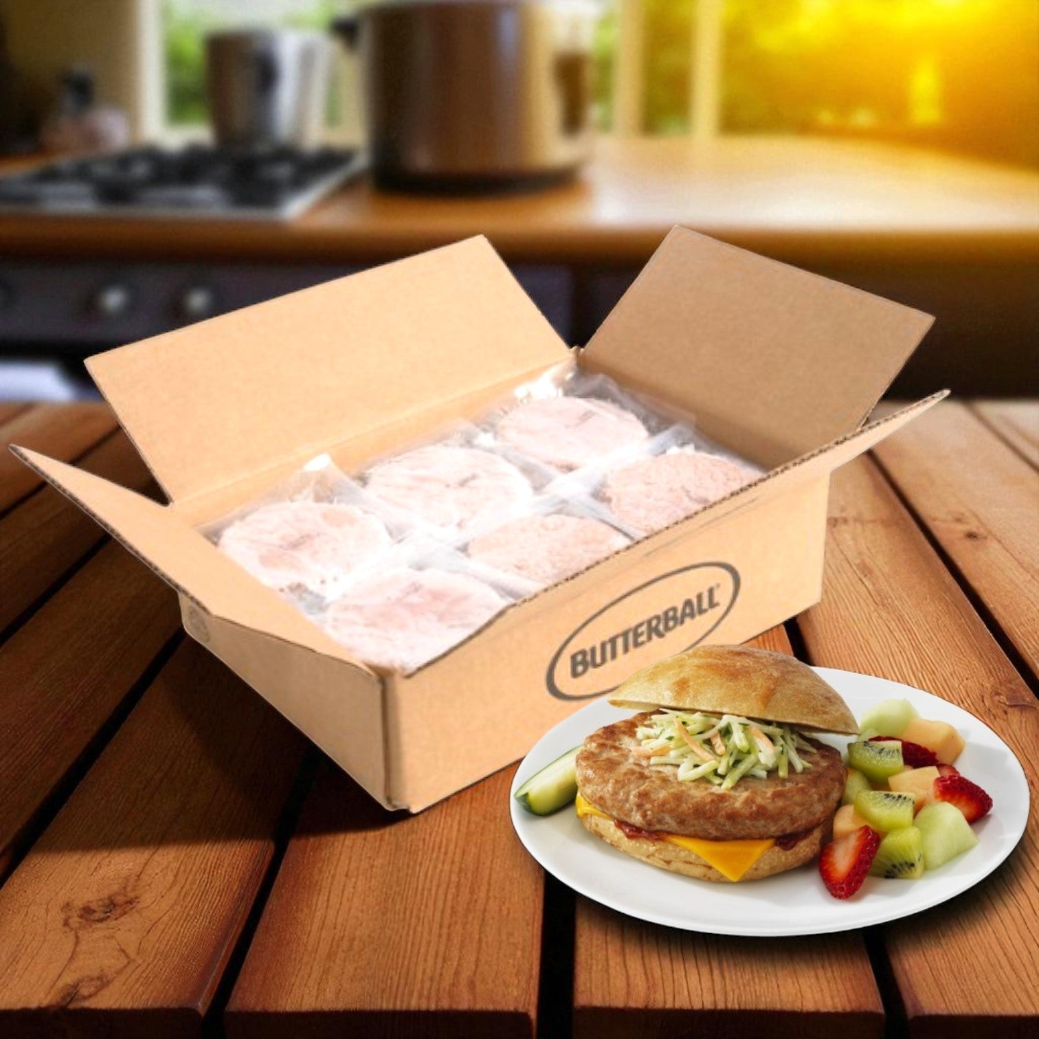 All American Grill Turkey Burgers 5.33 Oz- 30 Count- 1 Case