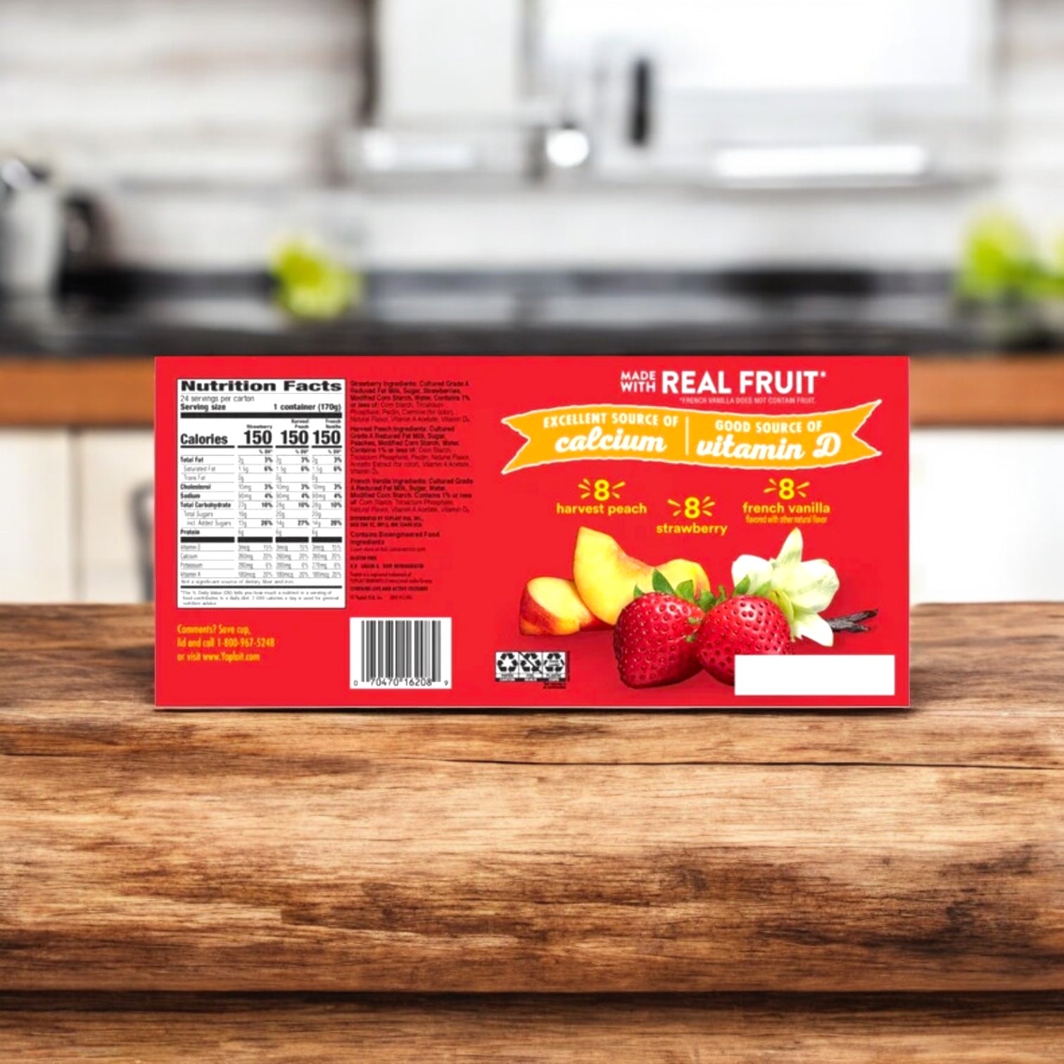 Yoplait Original Low Fat Yogurt, Variety Pack, 1 Pack, 24 Count