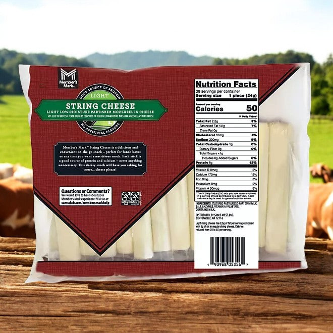 Member's Mark Light String Cheese-3 Count