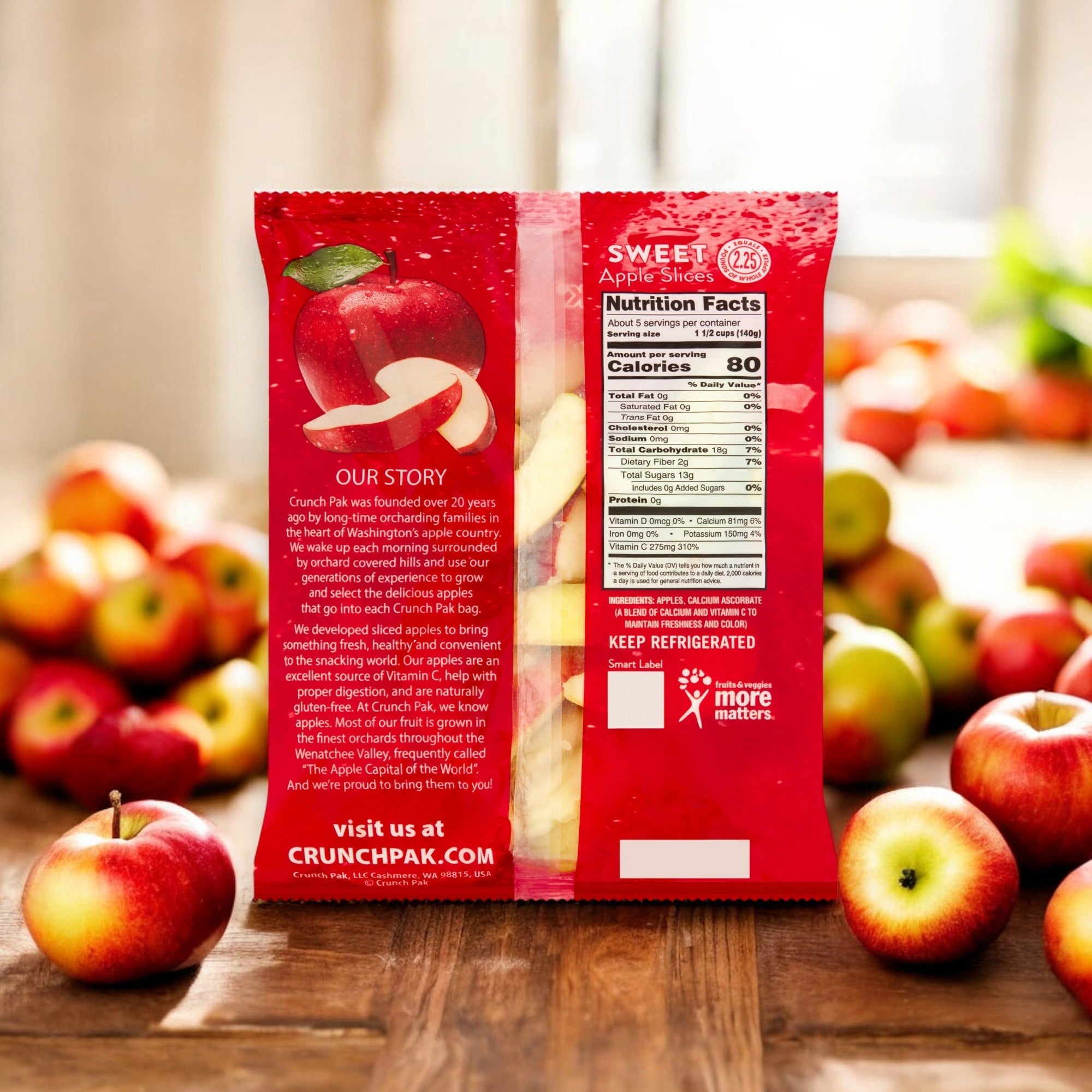 Crunch Pak Apple Snacks 14 oz Resealable Bag | Shop Now