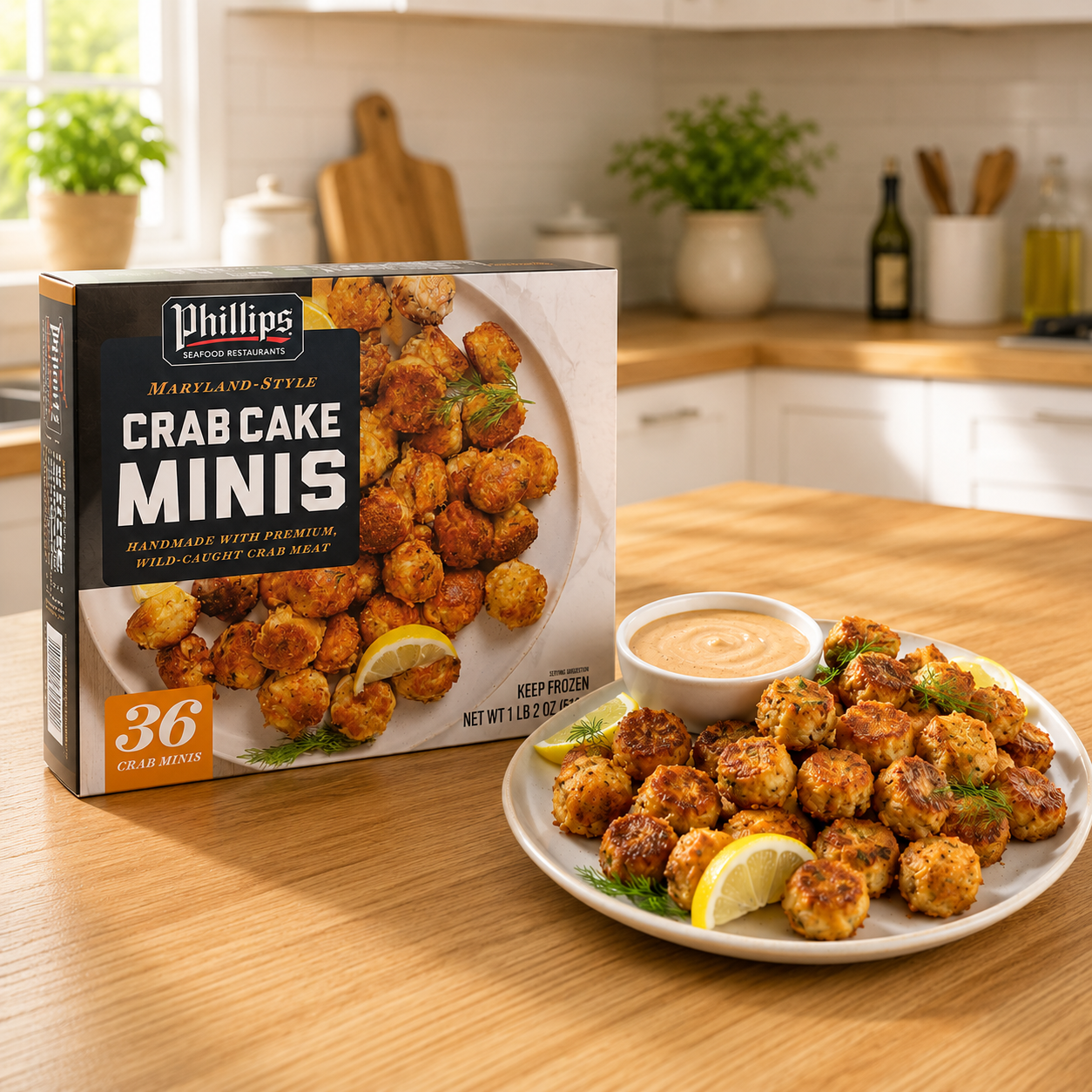 Phillips Crab Cake Minis – 36 Count (1 lb 2 oz)