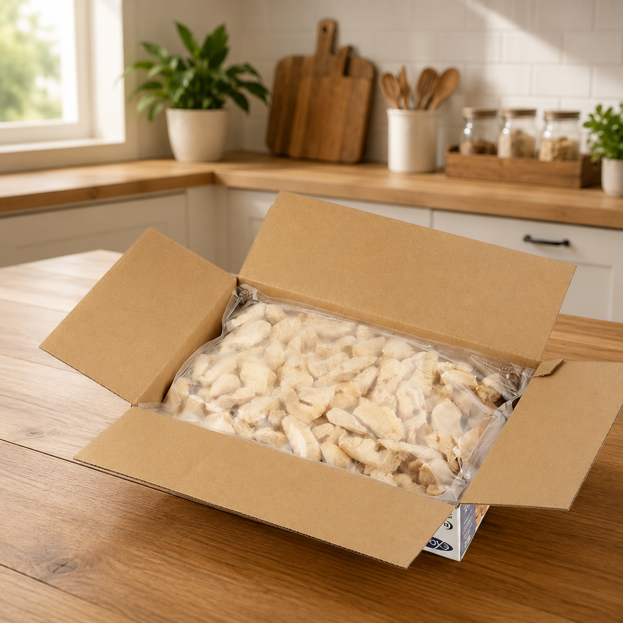 Expresco Halal Chicken Breast Chunks – 80 oz (5 lb) per Case