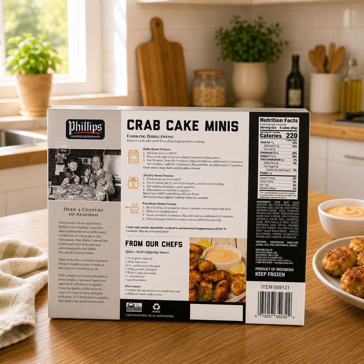 Phillips Crab Cake Minis – 36 Count (1 lb 2 oz)