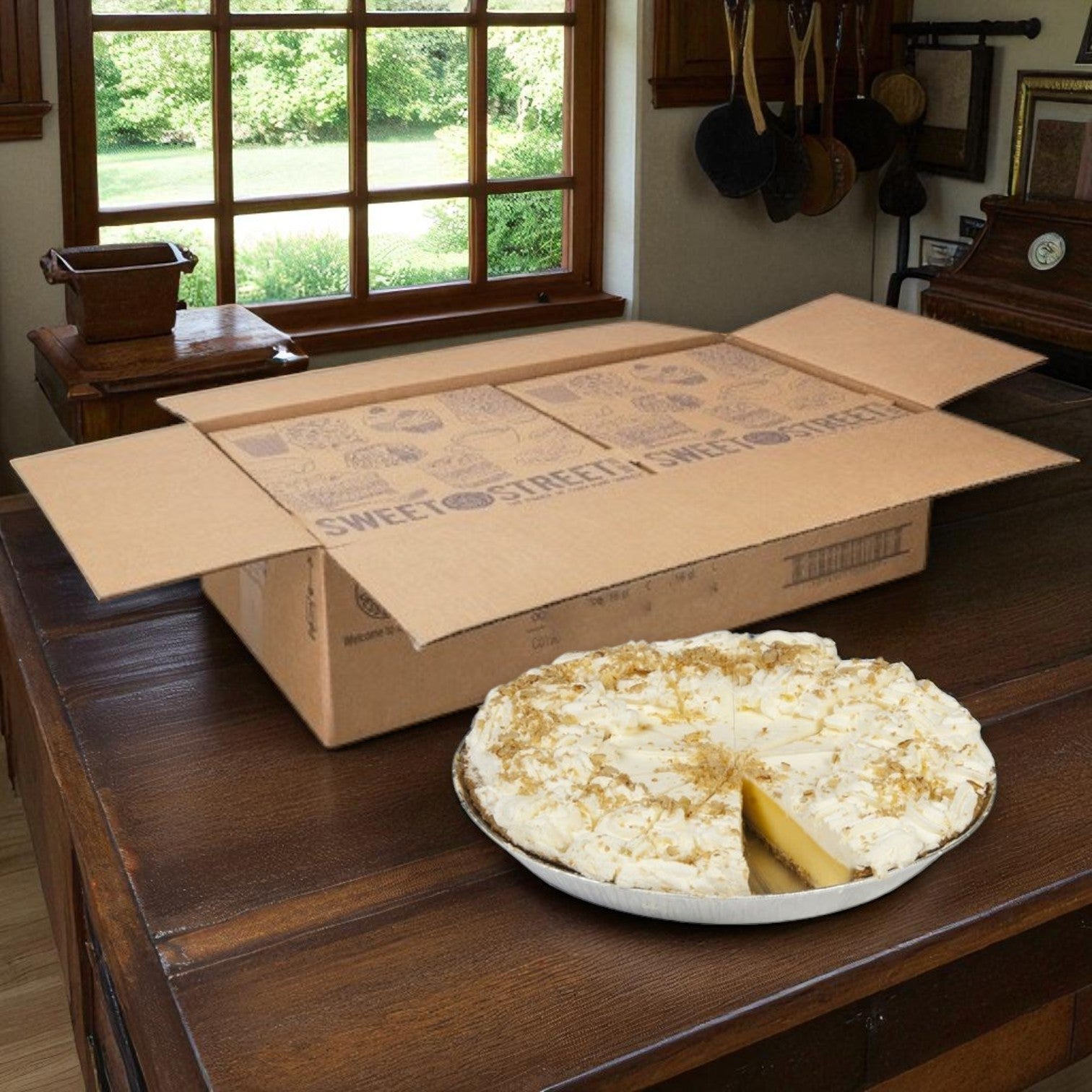 Sweet Street Key Lime Pie – 4 Pies, 12" Each, Pre-Sliced into 14 Servings